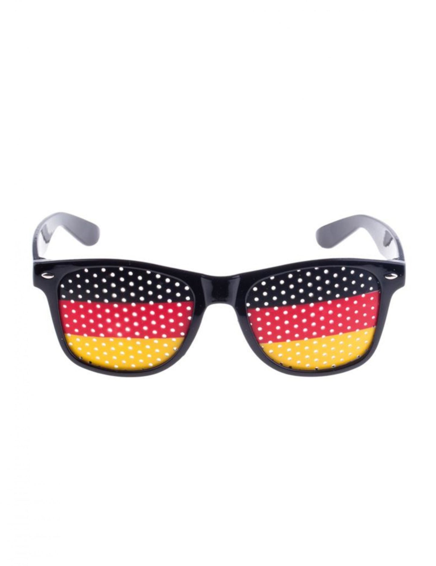Lunettes supporter drapeau Allemagne pour adulte noir rouge et jaune à verres perforés