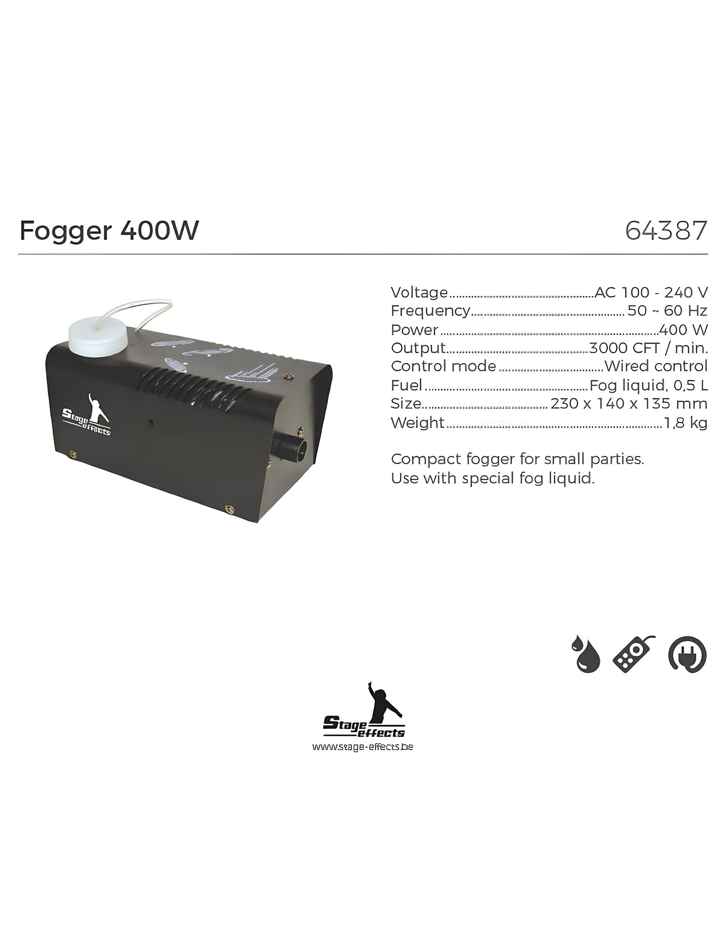 Machine à fumée 400W