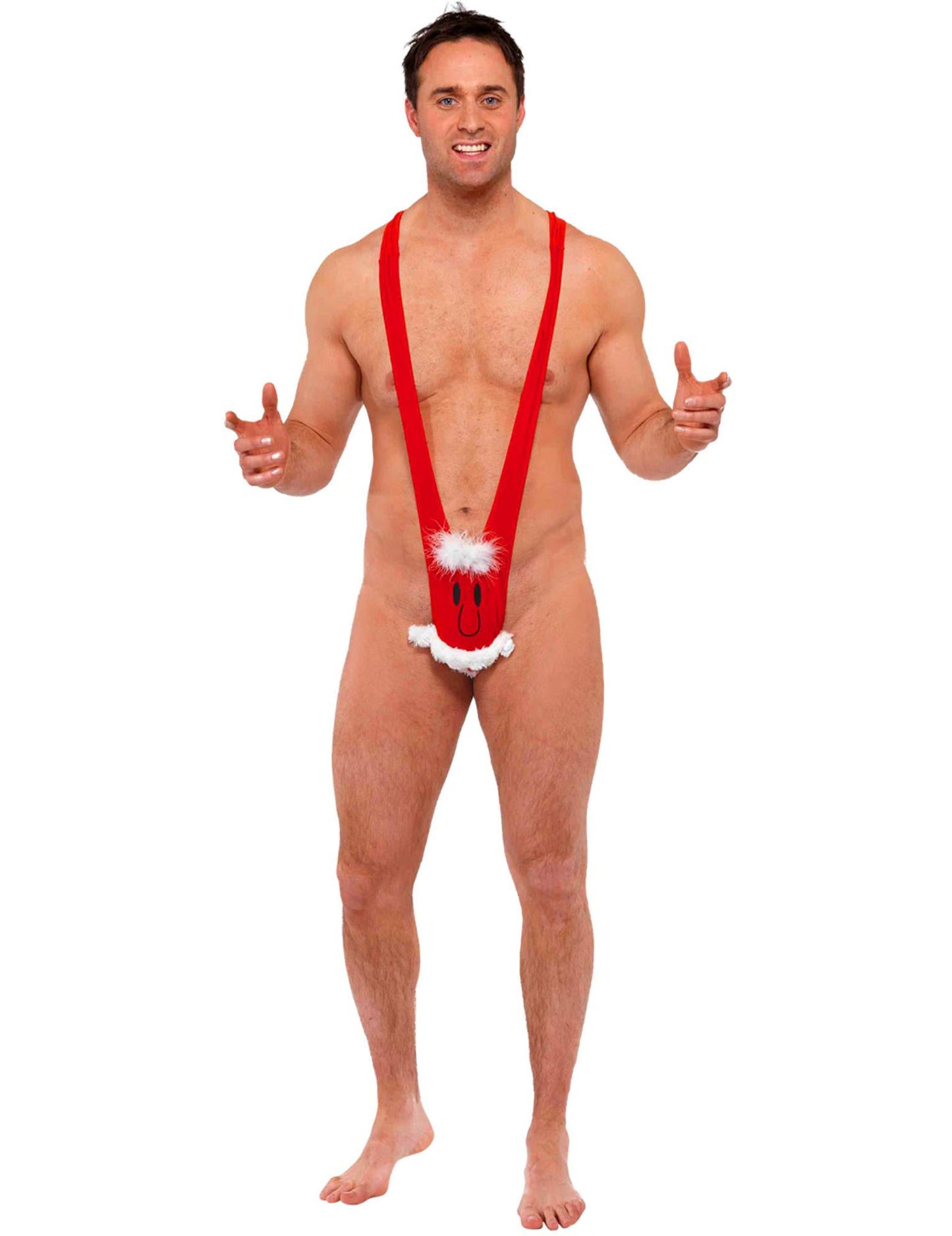 Mankini umor de Moș Crăciun Bărbat