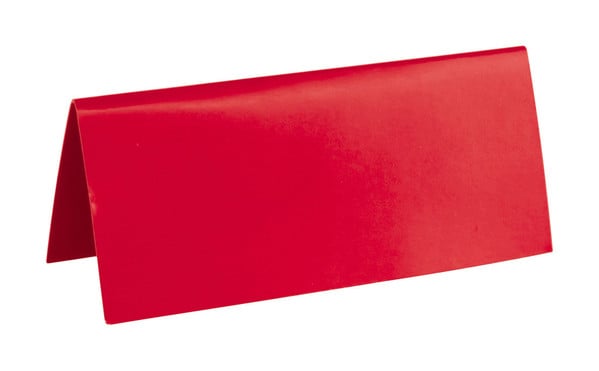 10 cartonașe dreptunghiulare roșii cu locuri, 7,6 x 18,8 cm cm