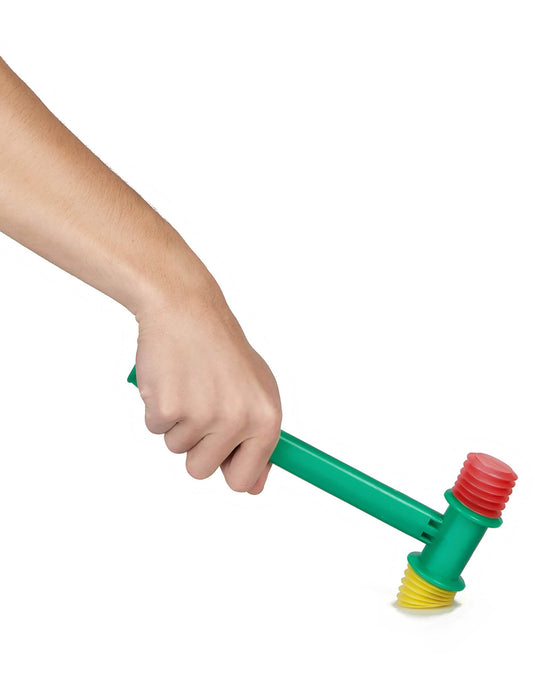 Ciocan din plastic care scârțâie, cu fluier
