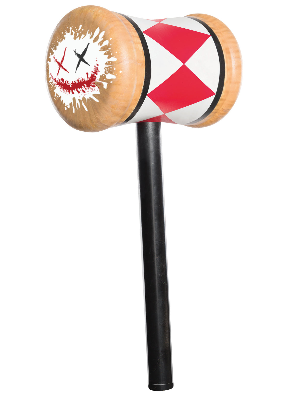 Marteau en plastique Harley Quinn Suicide Squad pour adulte rouge et blanc à losanges