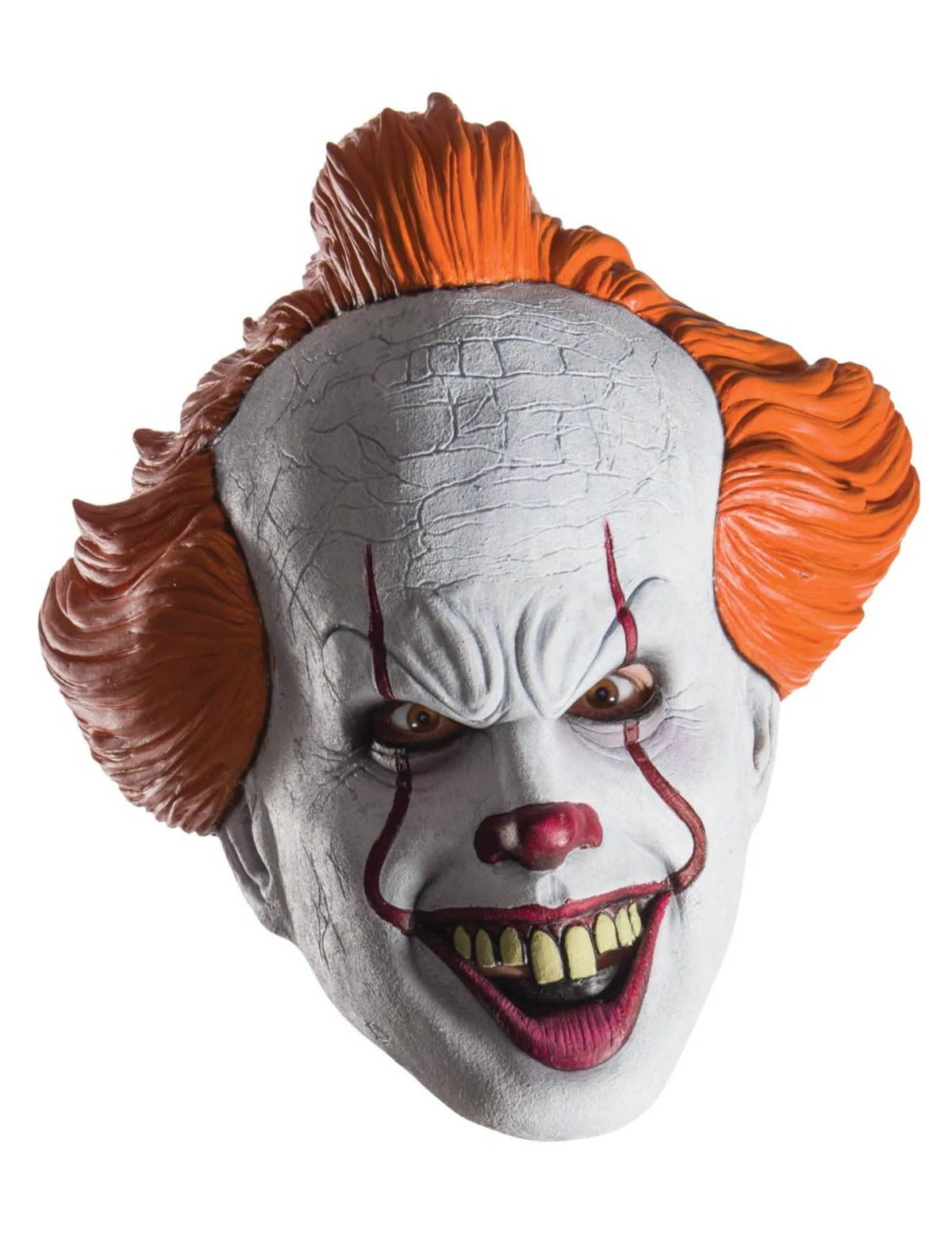 Masque Ça™ pour adulte blanc et orange aux dents jaunes