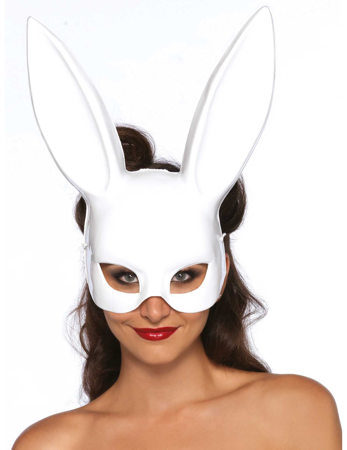 Masque de lapin pour femme blanc
