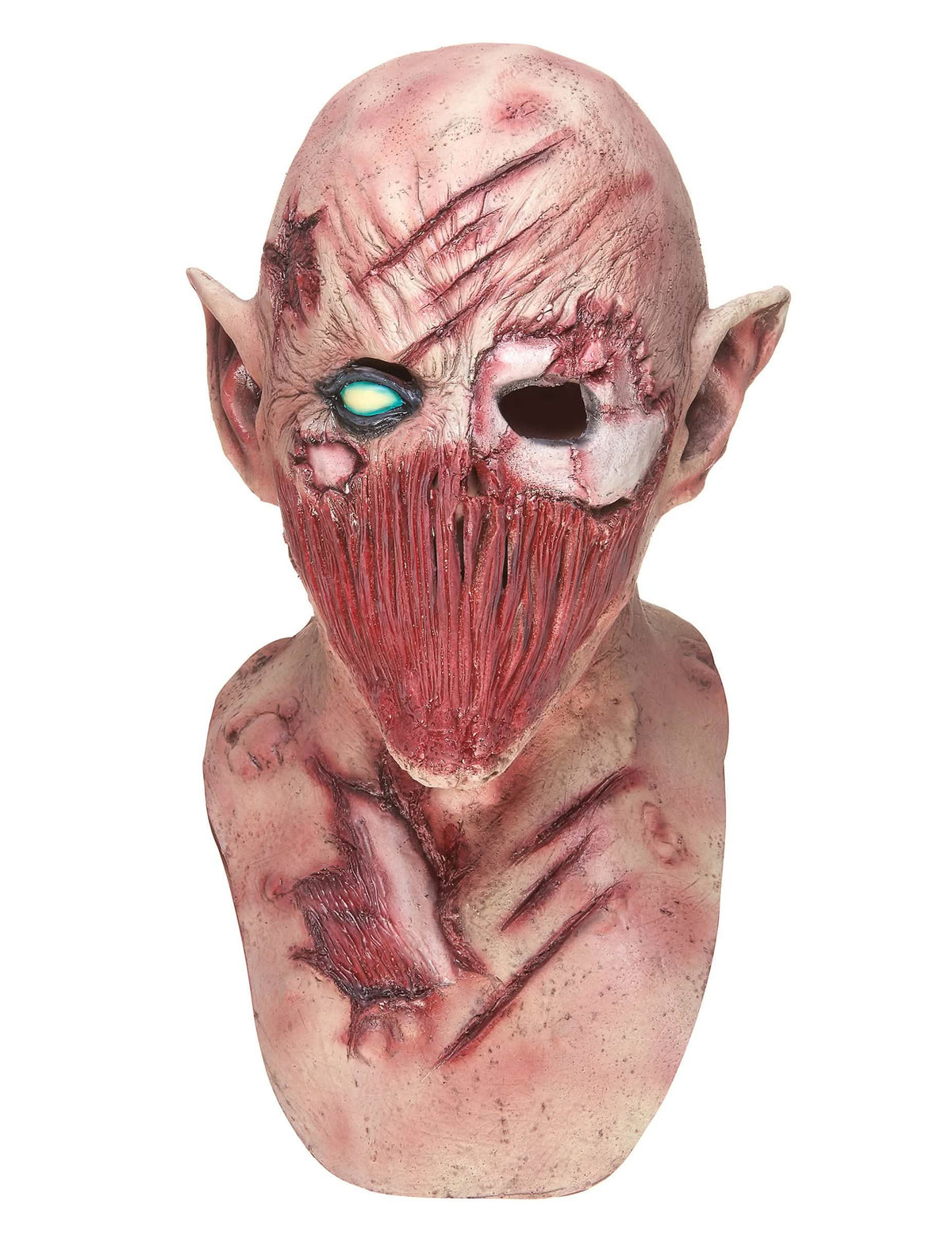 Vedere frontală a măștii din latex demon țipător