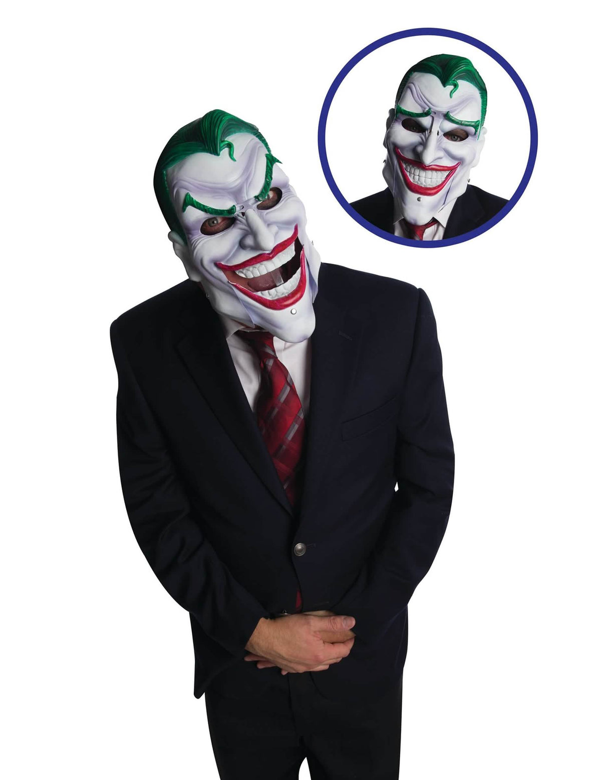 Detaliu al maxilarului mobil al măștii lux articulate Joker