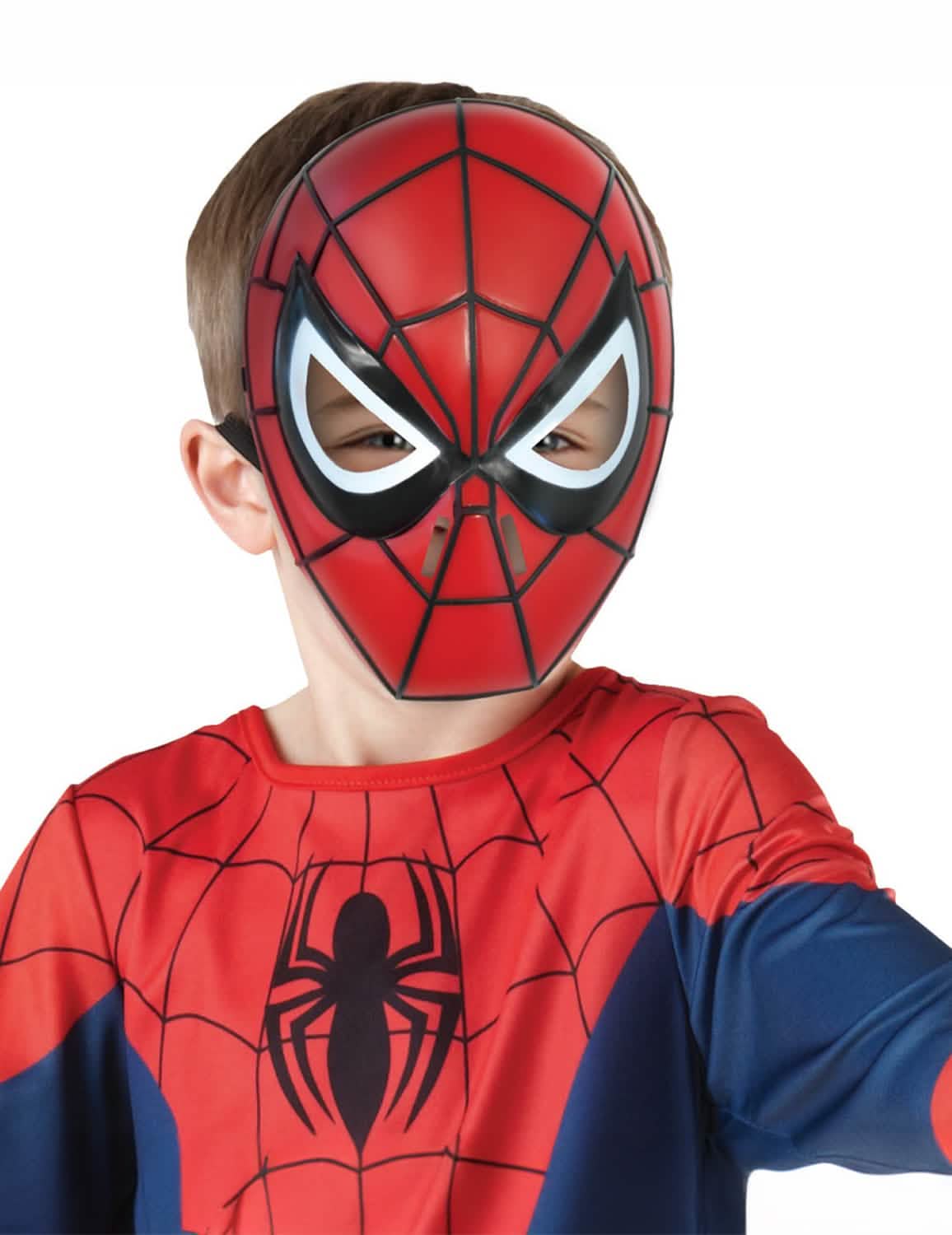 Vedere din față a măștii rigide Spider-man Ultimate pentru copil