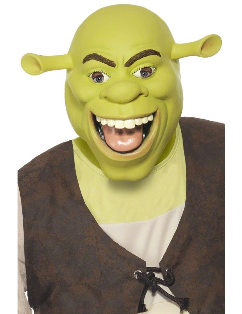 Mască Shrek pentru adult verde râzător