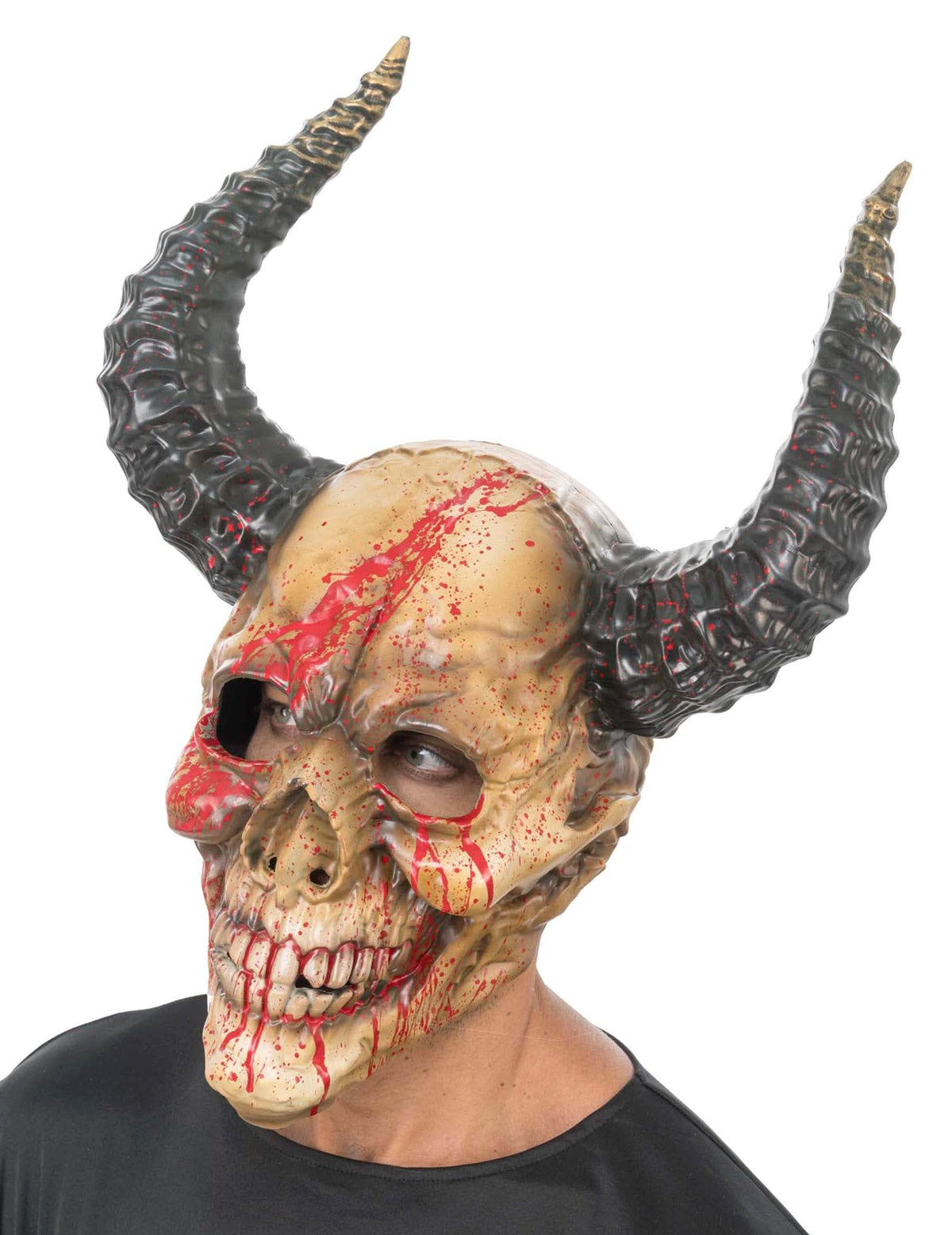 Mască schelet demonic sângeroasă de lux pentru adulți