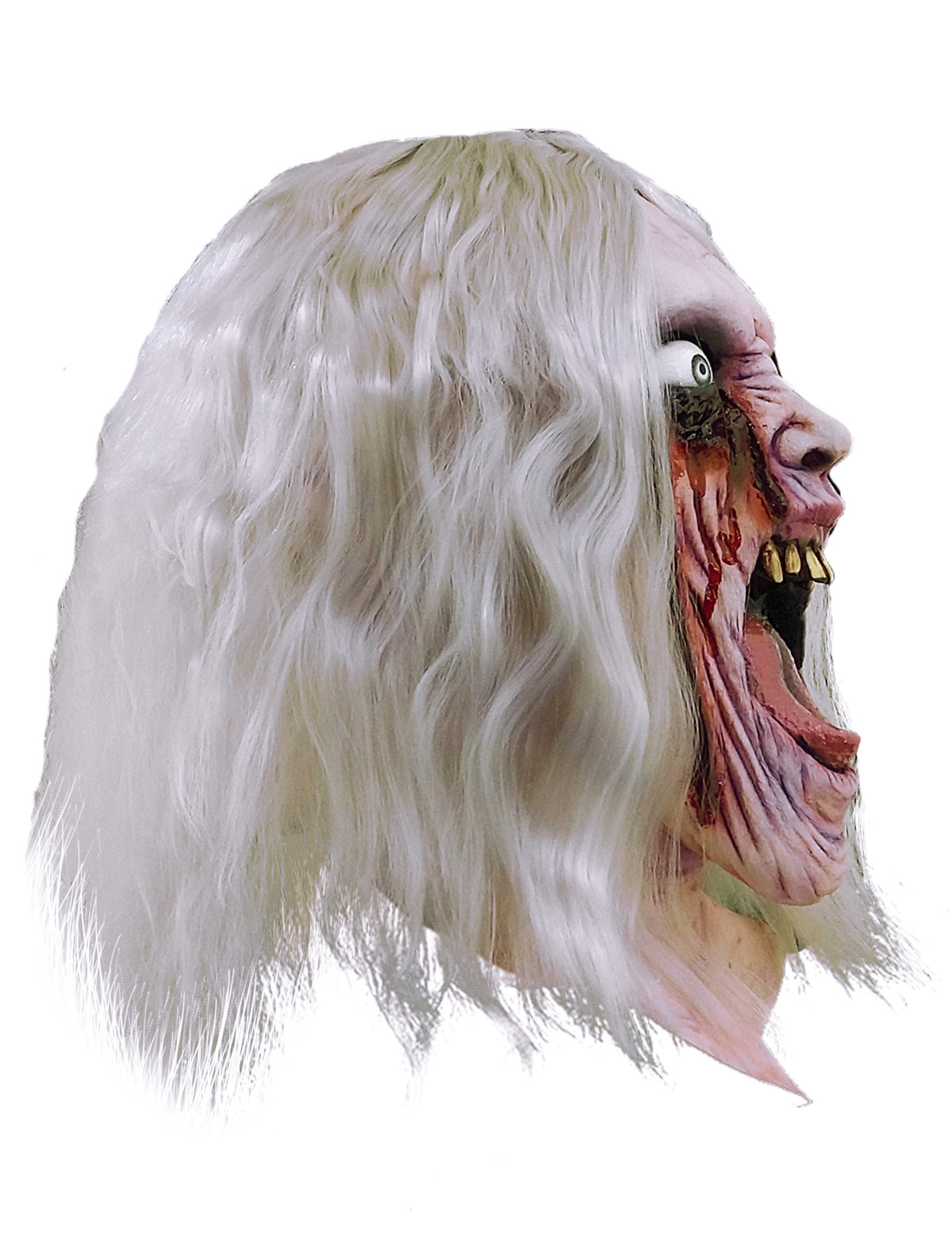 Vedere din profil a măștii zombi sângeroase halloween