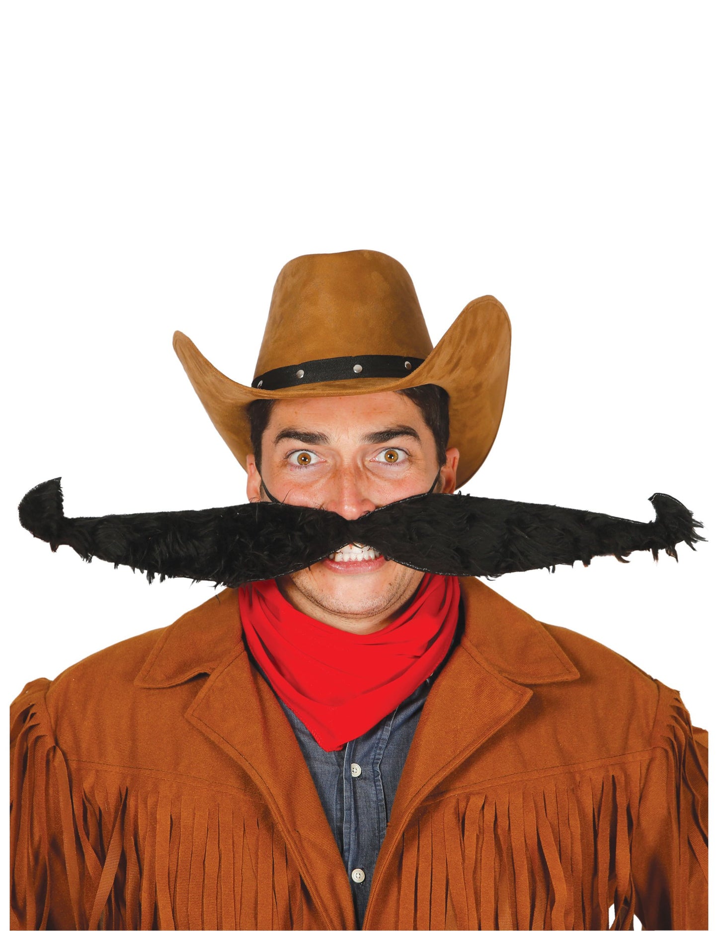 Mustață neagră maxi 55 cm adult