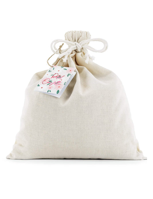 Pungă mare de confetti cu flori naturale uscate, 400g, roz și portocaliu