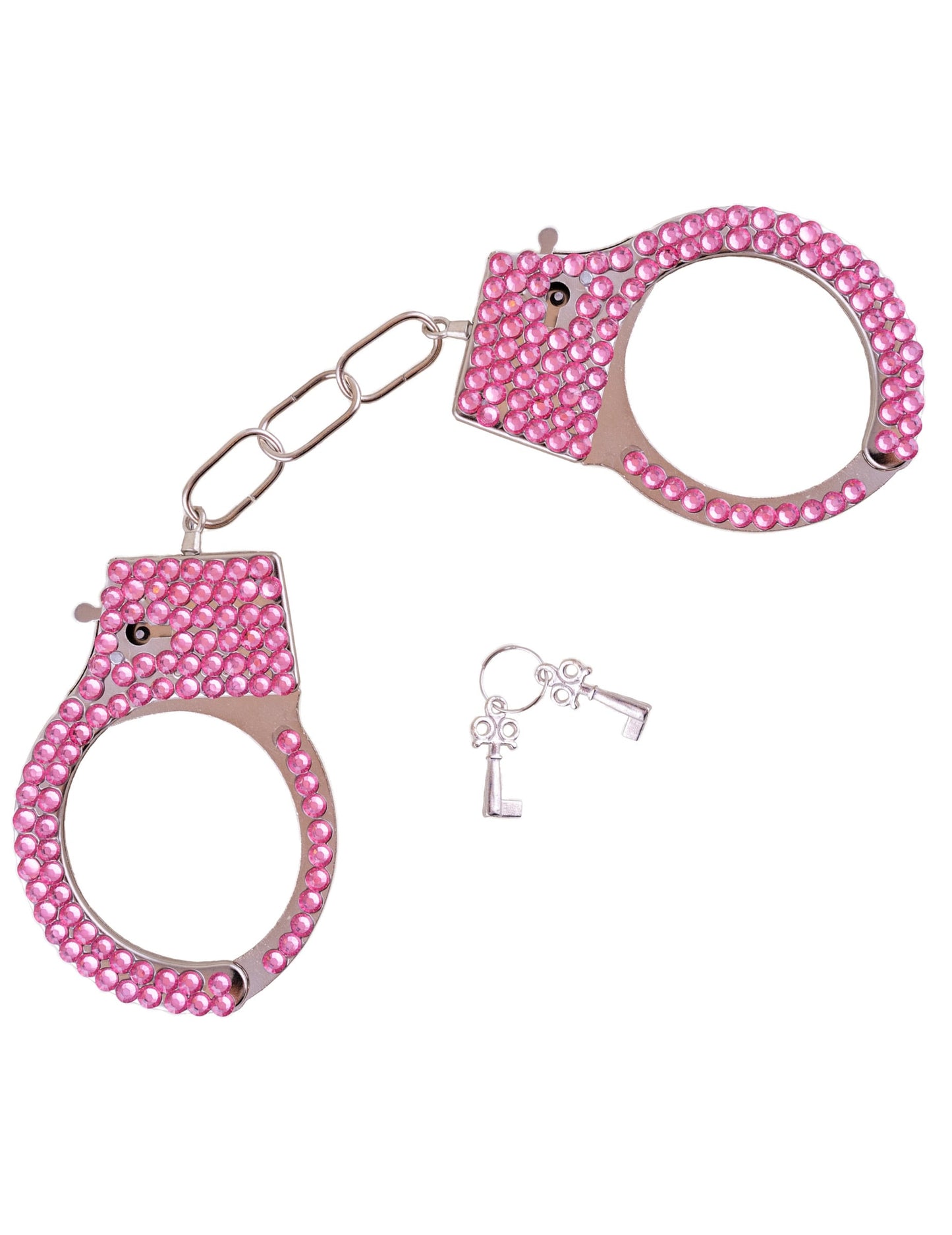 Menottes policières pour adulte avec strass roses
