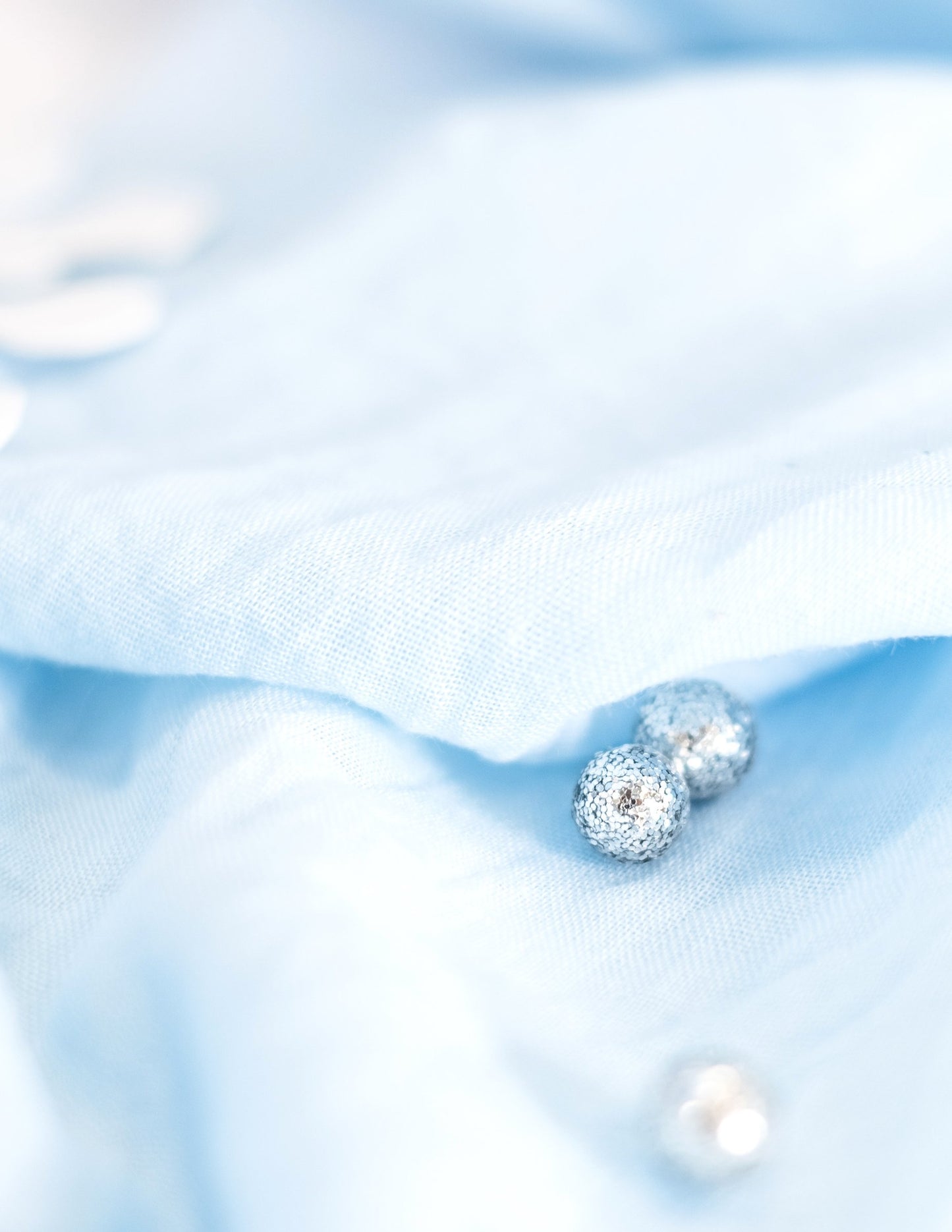 Mini bile de sclipici de argint 8 mm 10 gr