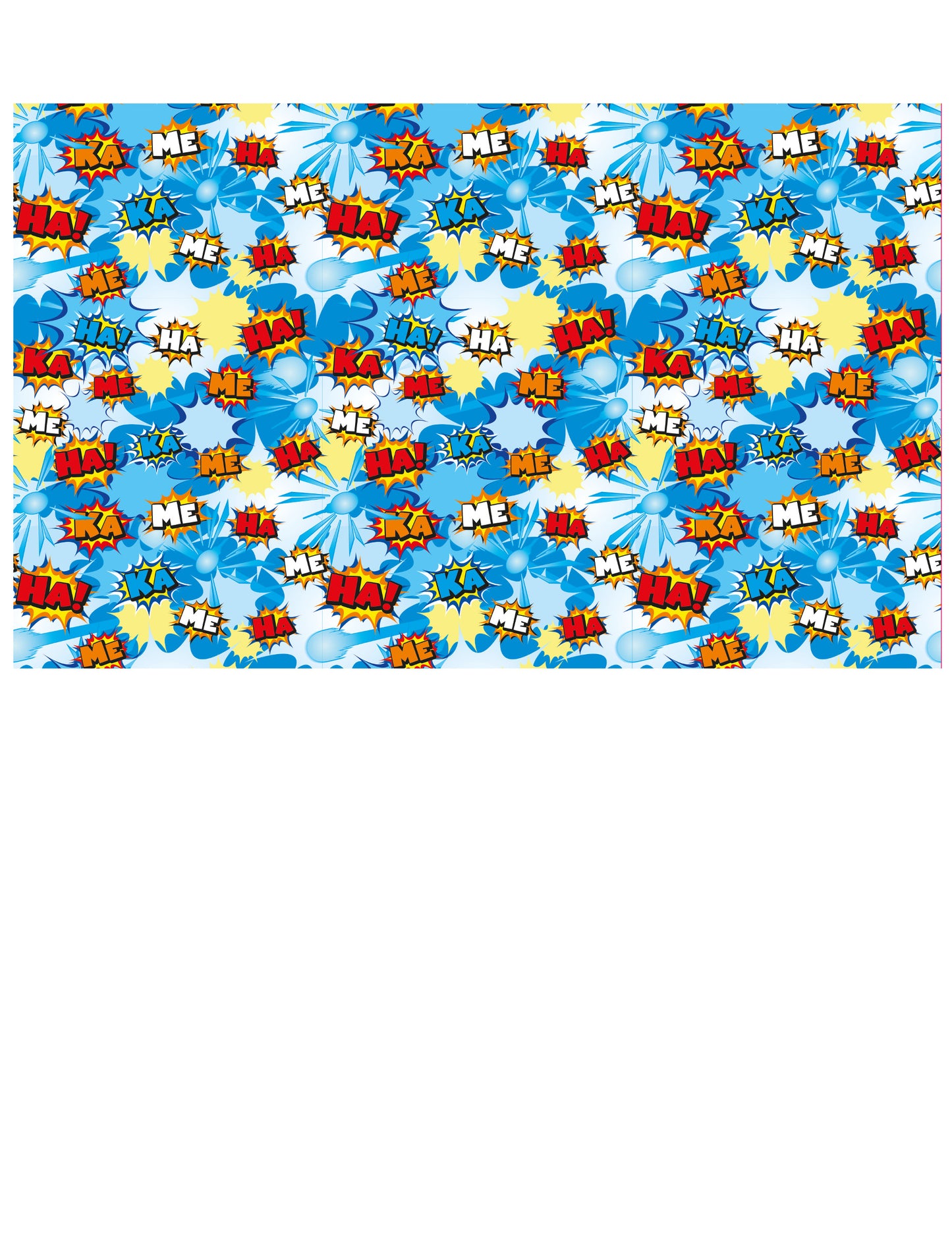 Nappe en papier Dragon Ball Super pour enfant bleue à motifs onomatopées Kamehameha