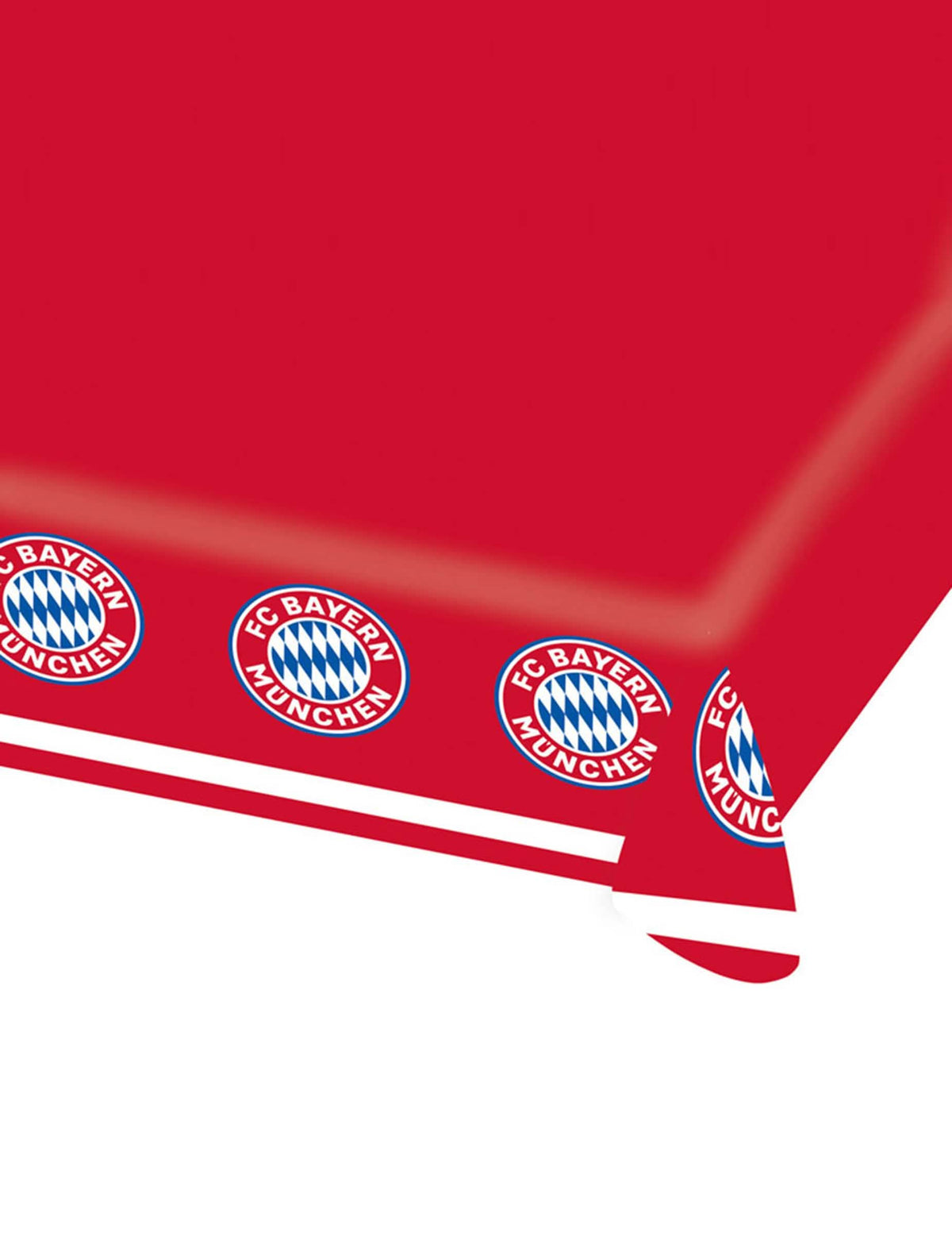 Nappe en papier FC Bayern Munich pour fête rouge avec logos du club