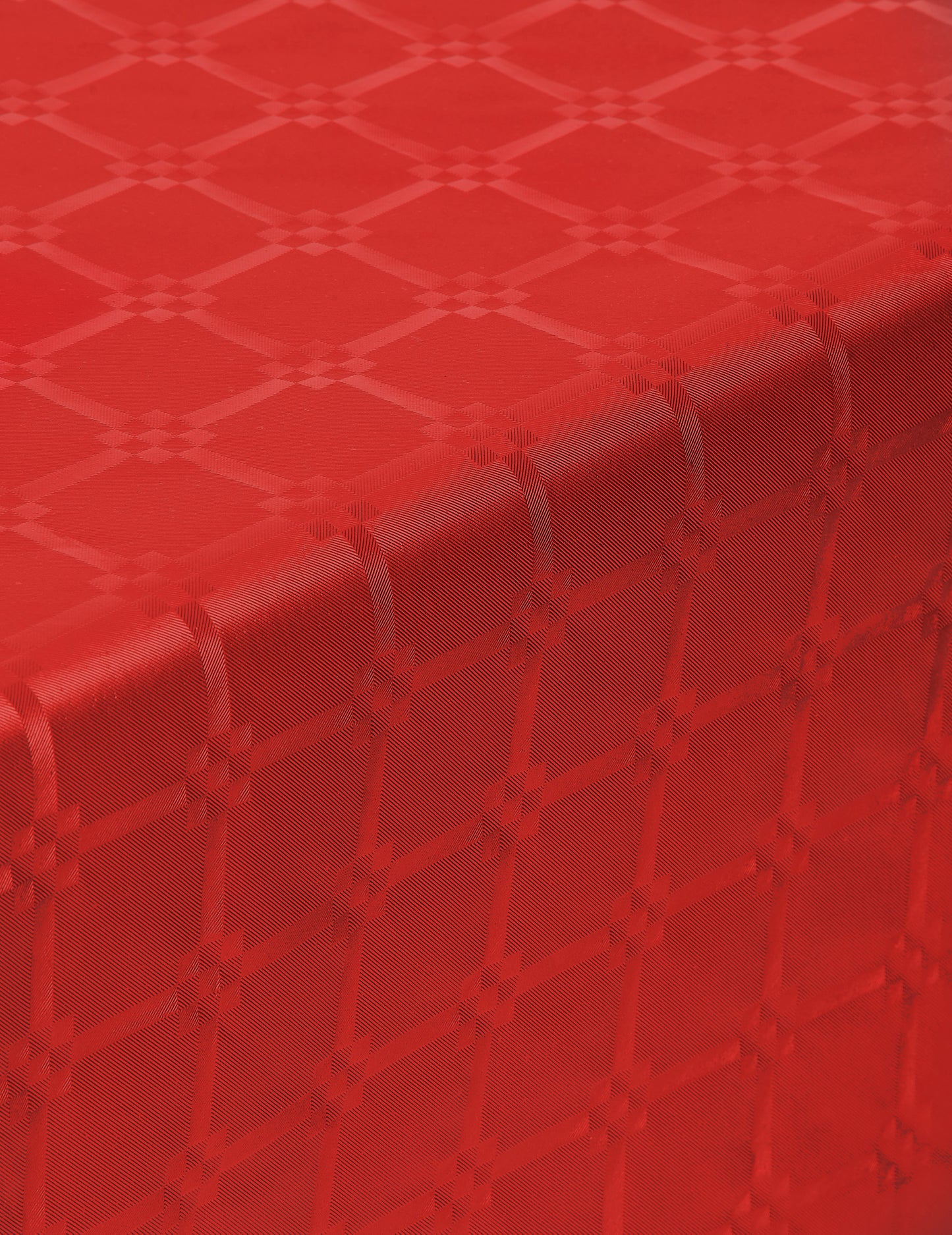 Față de masă din hârtie damasc roșie, 6m, chic, 120 cm