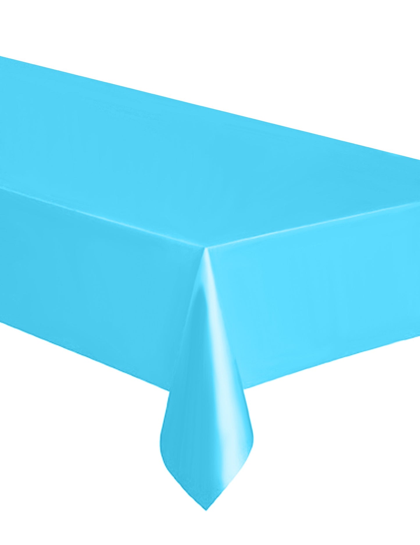 Față de masă dreptunghiulară din plastic albastru pastel 137 x 274 cm de unică folosință