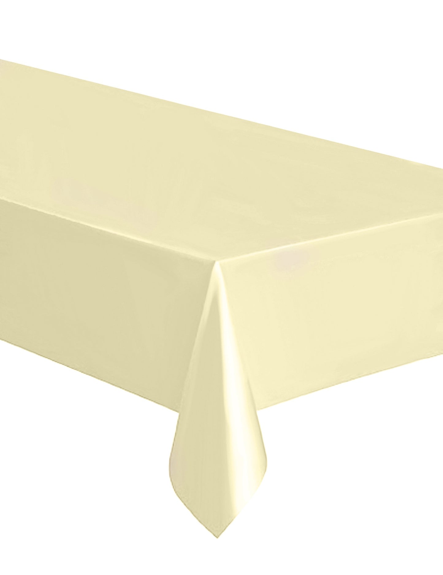 Față de masă dreptunghiulară din plastic ivoire 137 x 274 cm de unică folosință