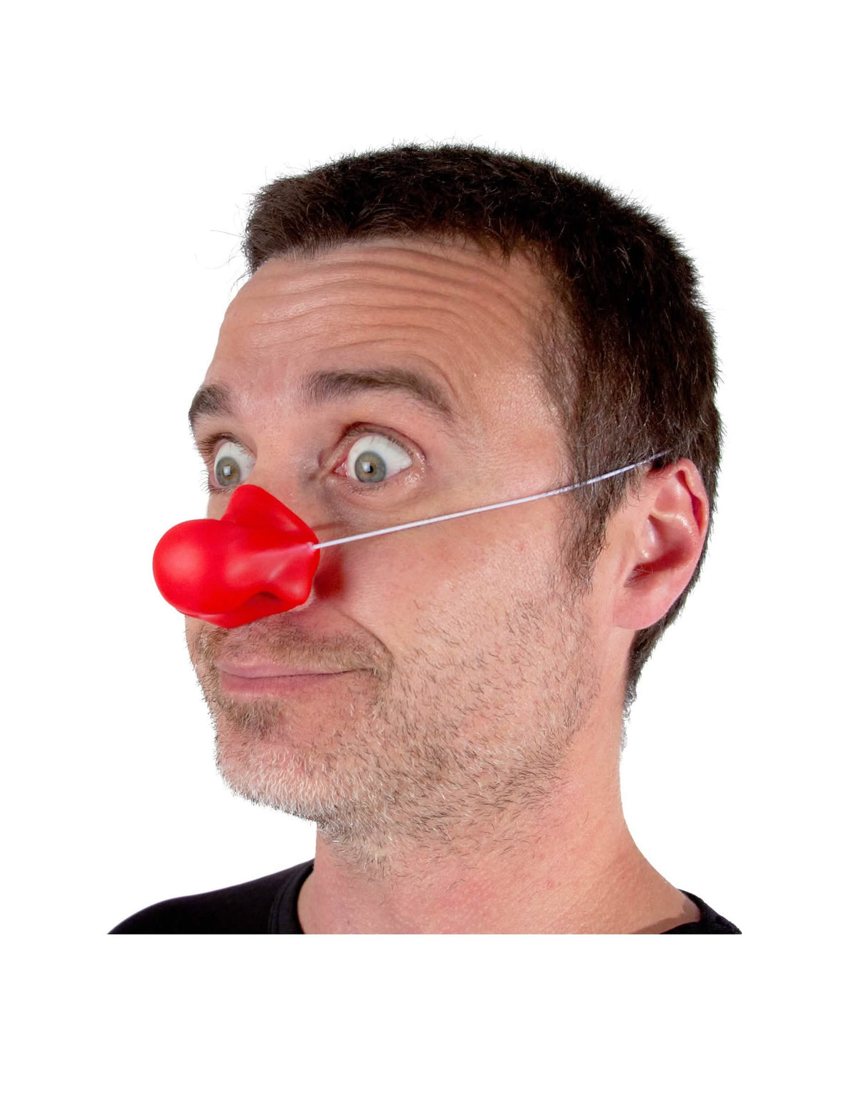 Vedere din profil a nasului de clovn Bozo