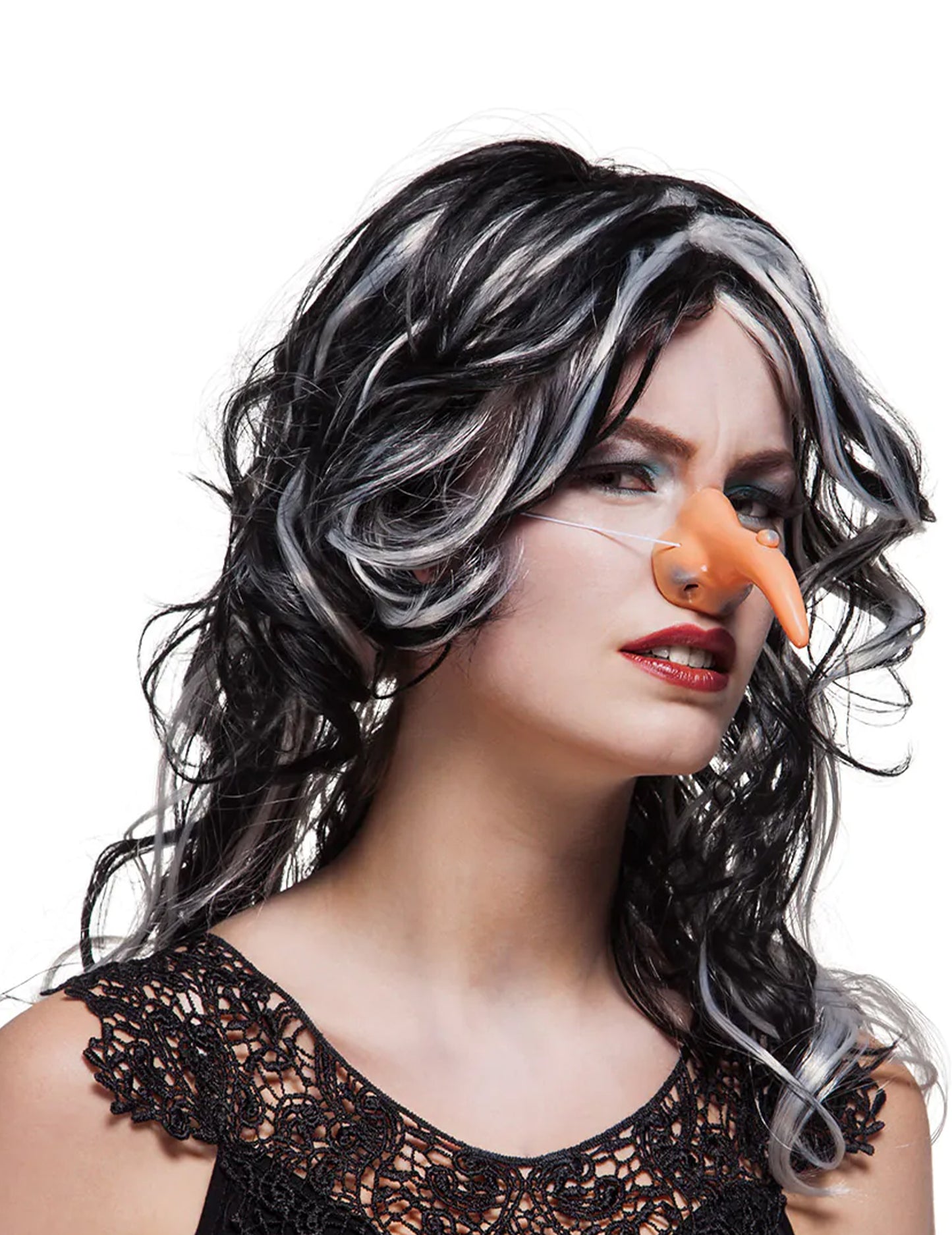 Nas de vrăjitoare pentru adult bej cu neg