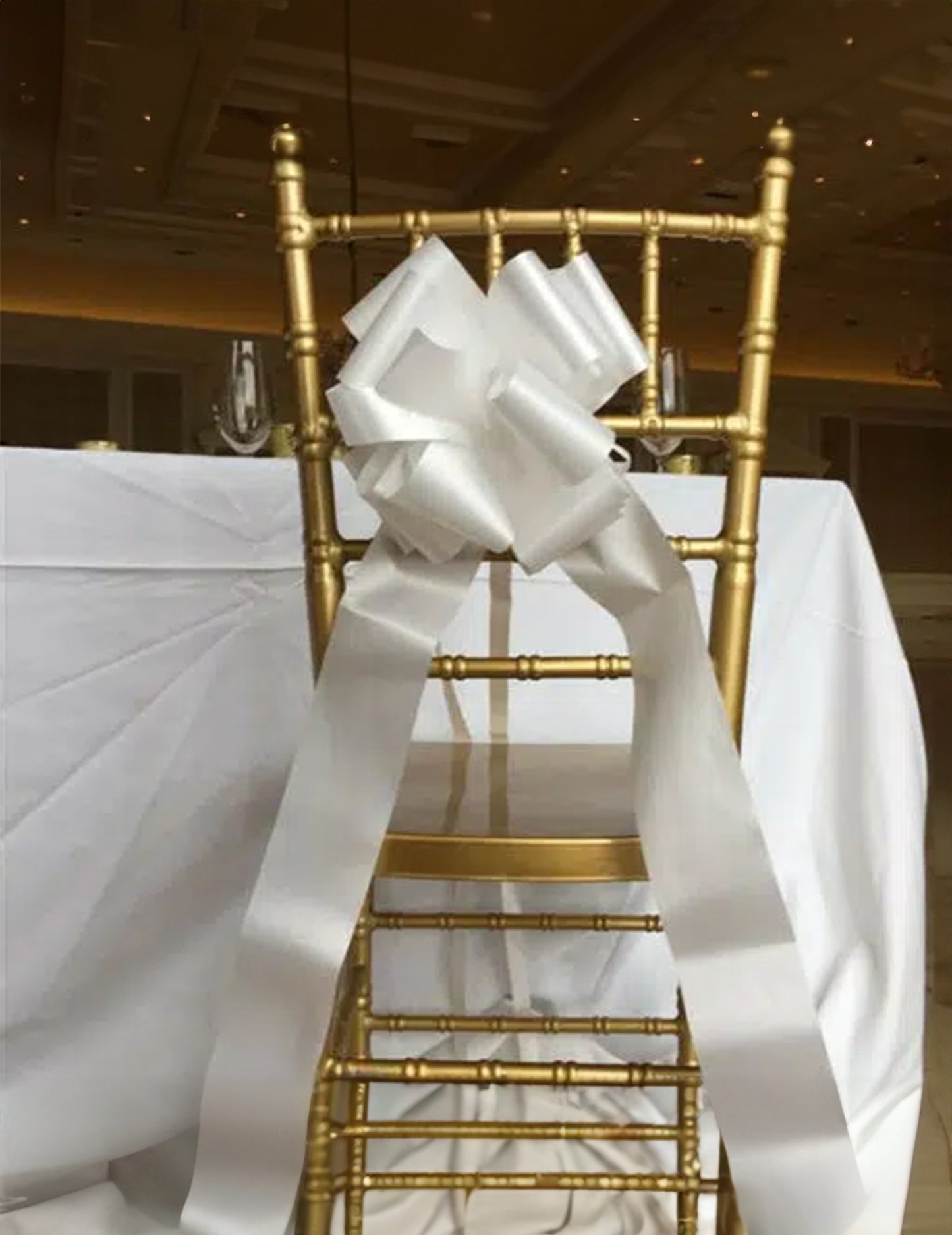 Nod gigant alb de tragere 35 cm efect satinat