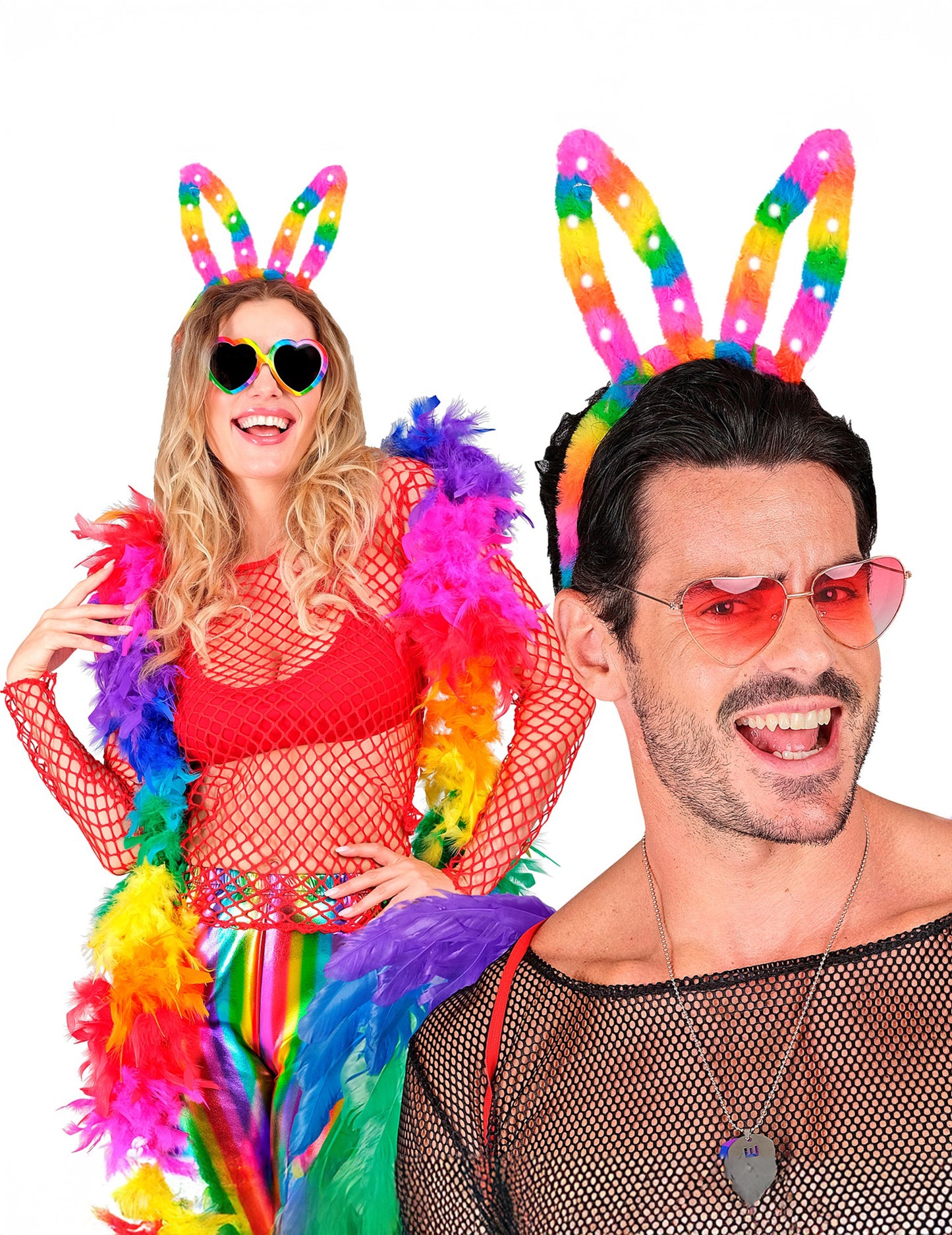 Urechile de iepuraș curcubeu luminos