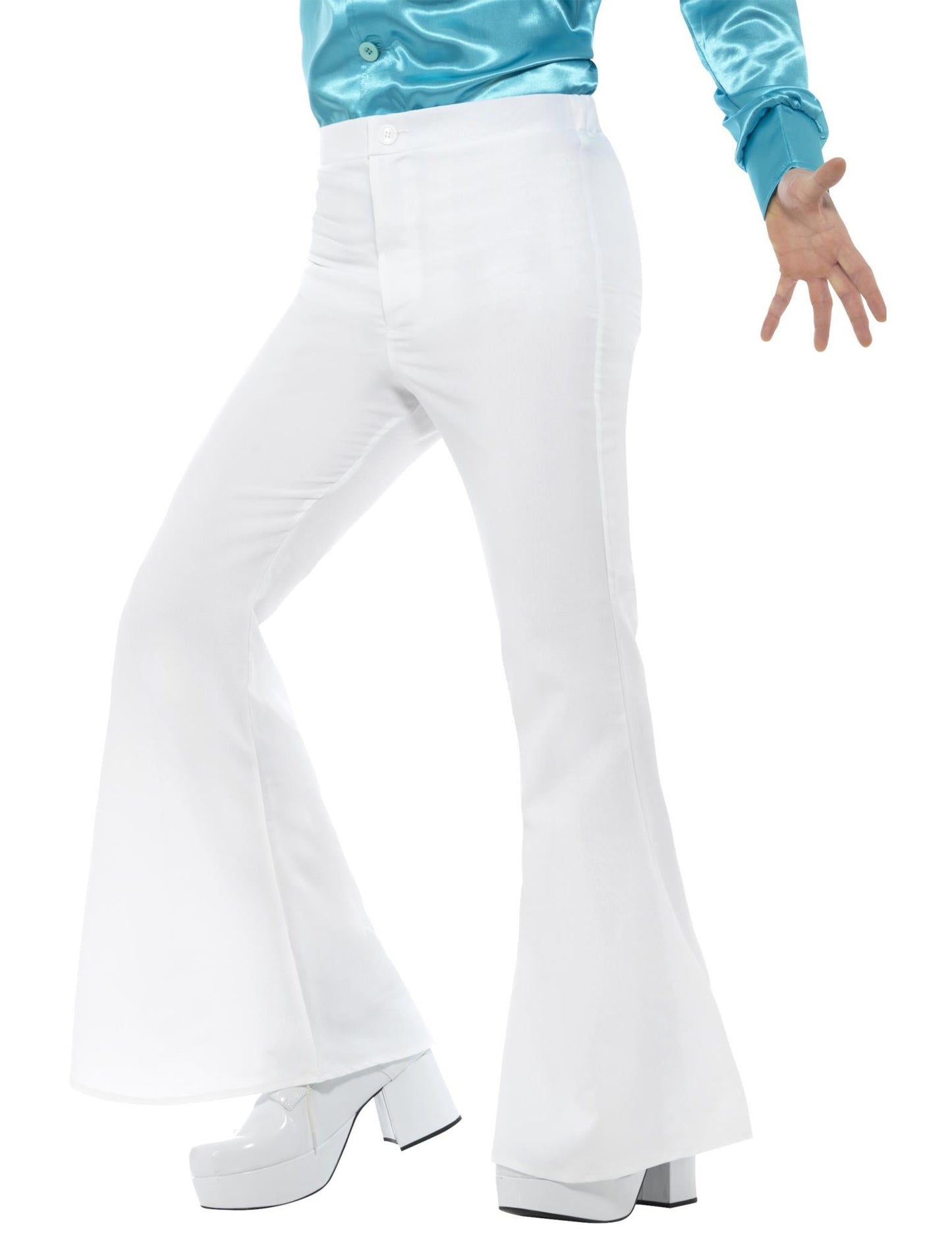 Pantaloni de discotecă albă pentru bărbați