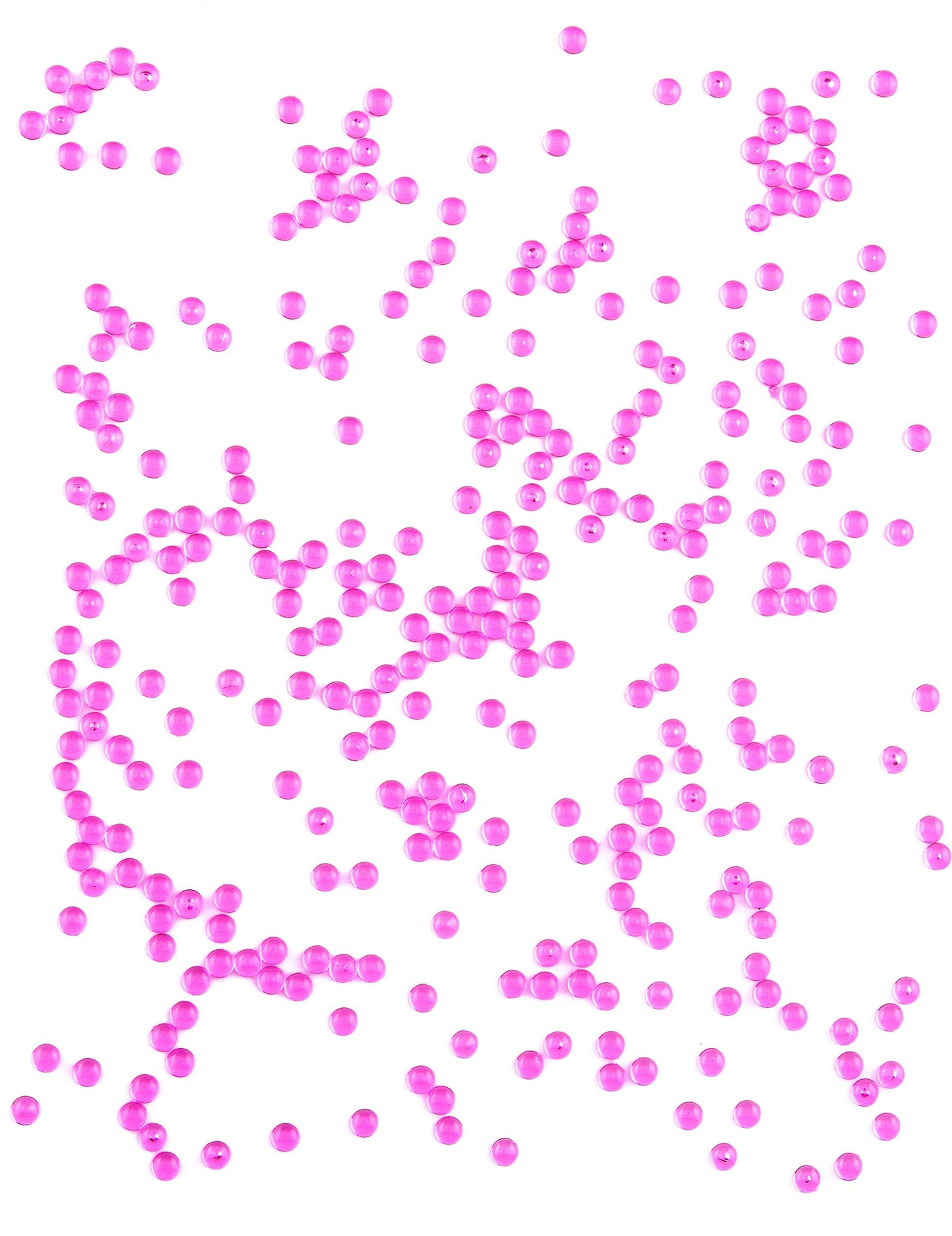 Mărgele plate fuchsia cu efect de picătură de ploaie, 50g