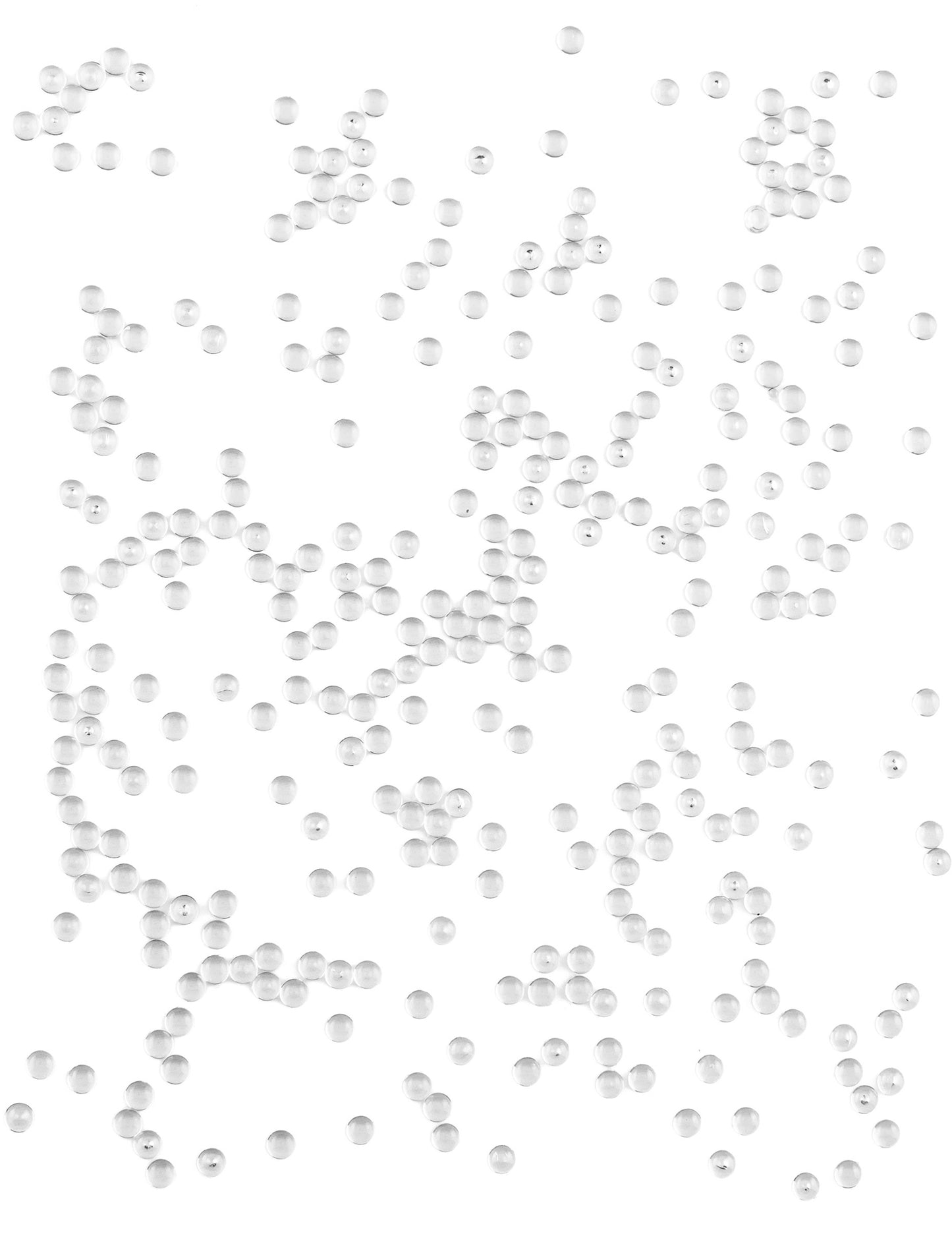 Mărgele plate cu efect de picătură de ploaie transparente 80 g