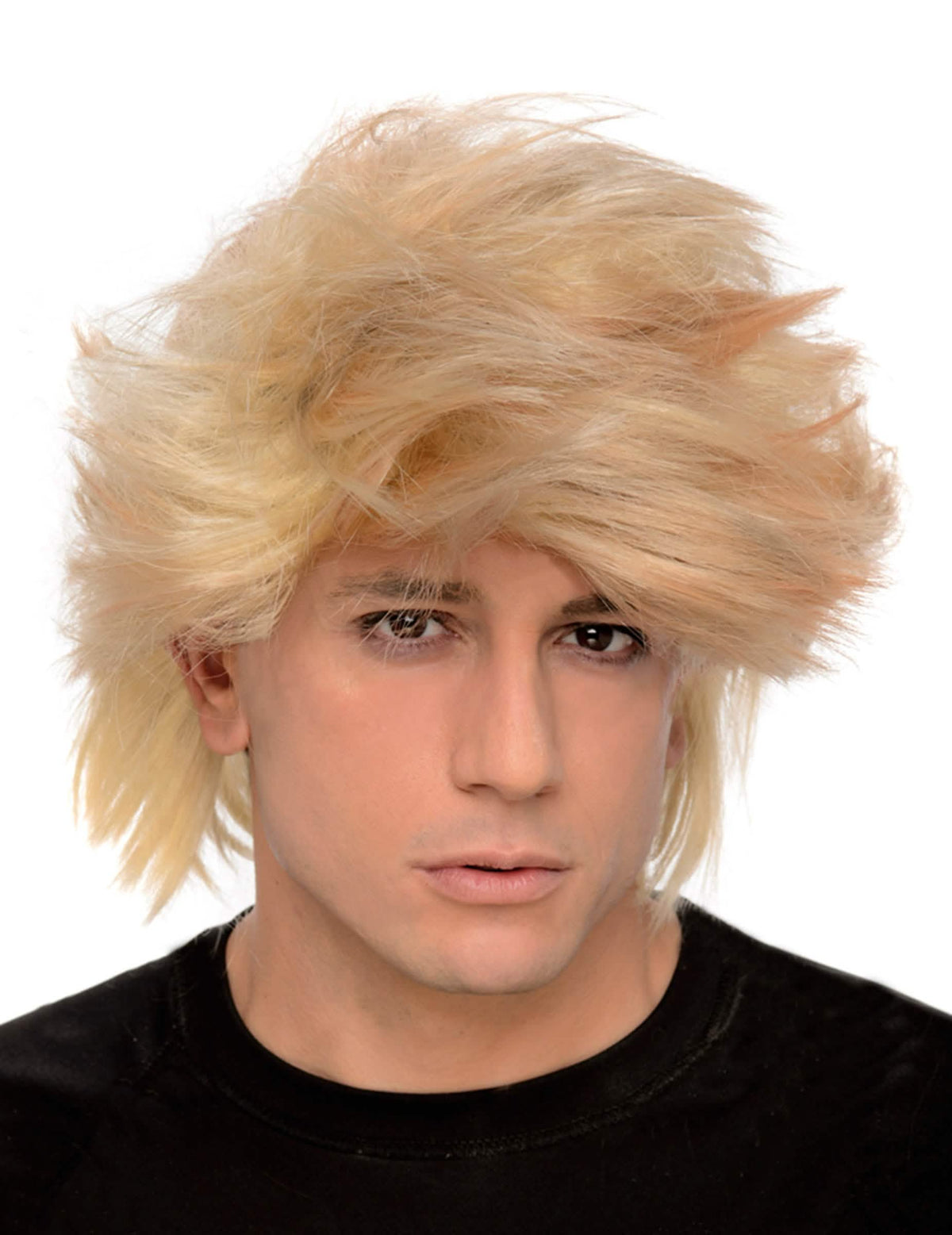 Perucă ciufulită pentru bărbat blondă voluminoasă