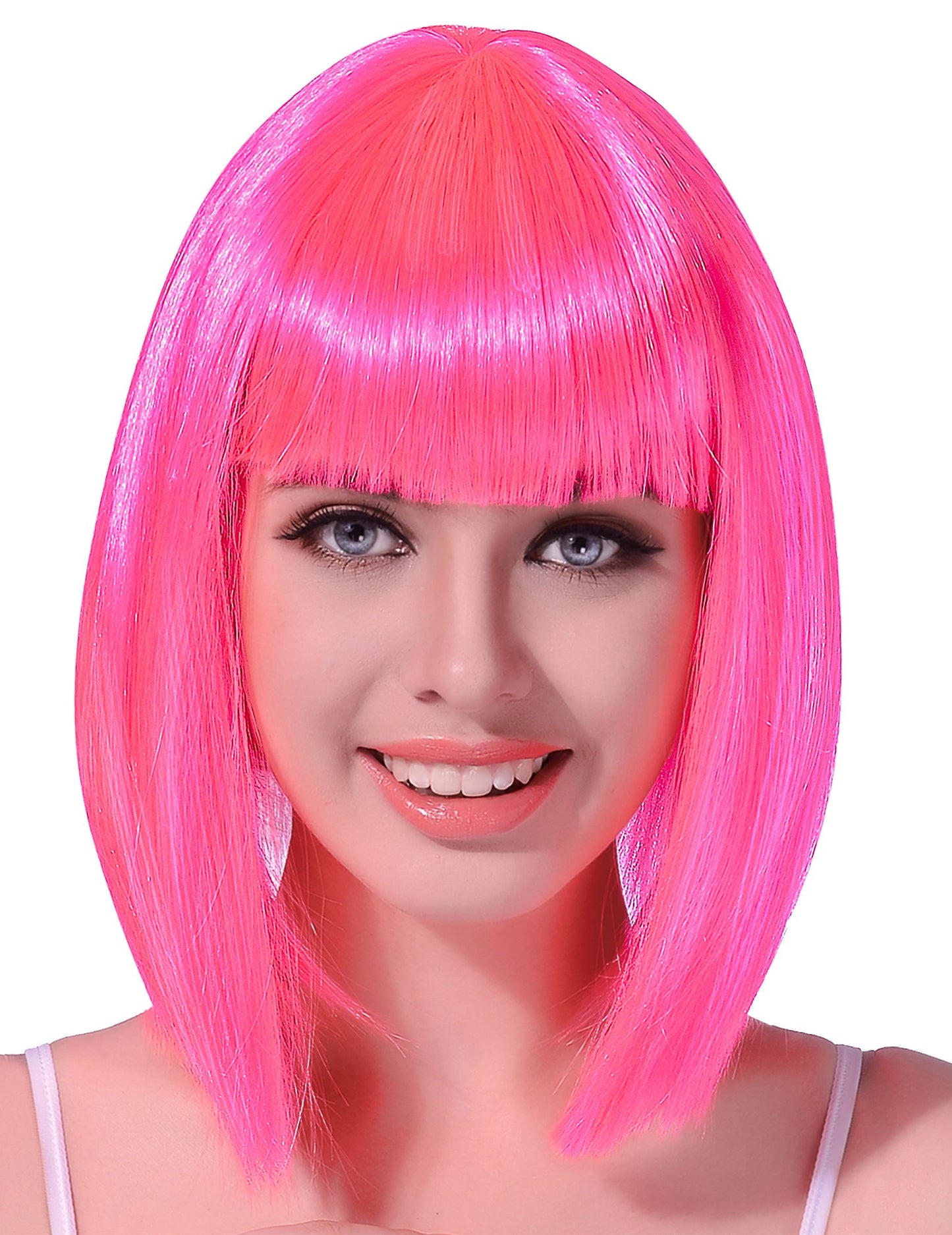 Peruca pătrată de femeie lungă fluo lungă