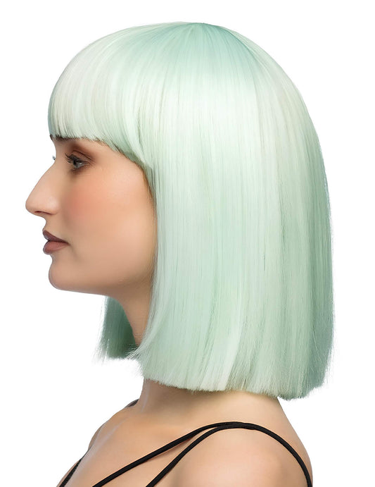 Perucă bob mentă pastel lux pentru adulți