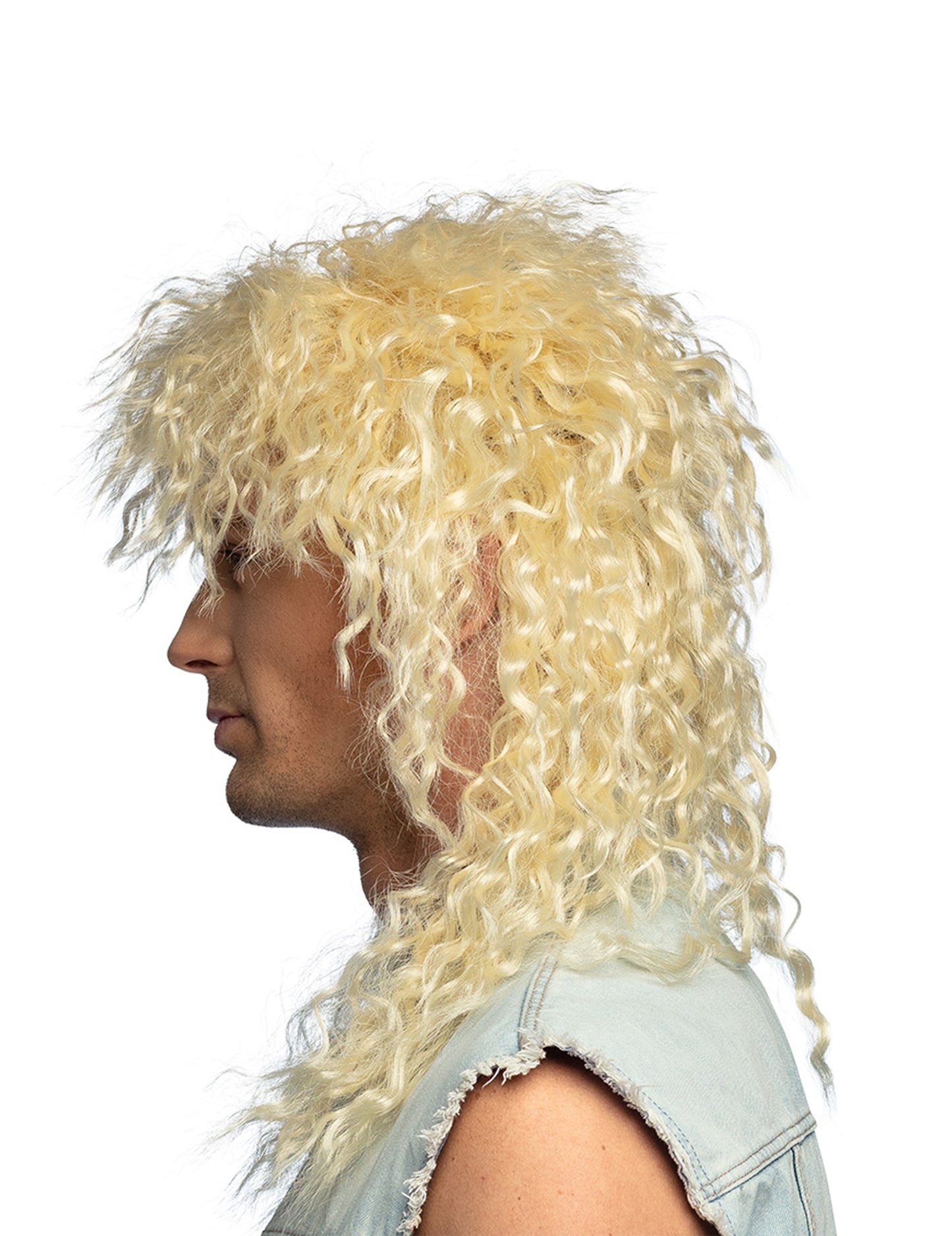 Perucă de cântăreț blondă pentru adulți