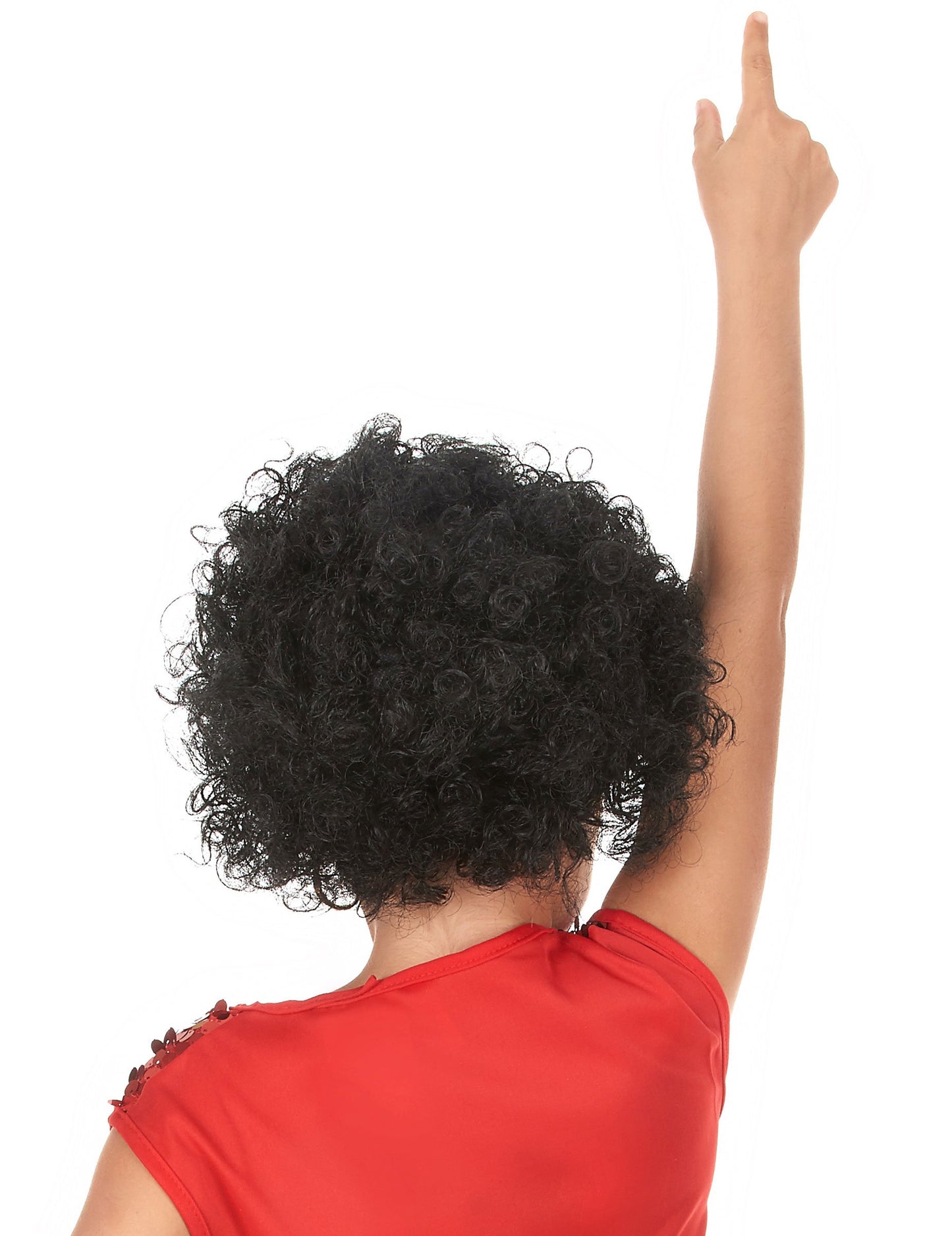 Copil de perucă afro -negru