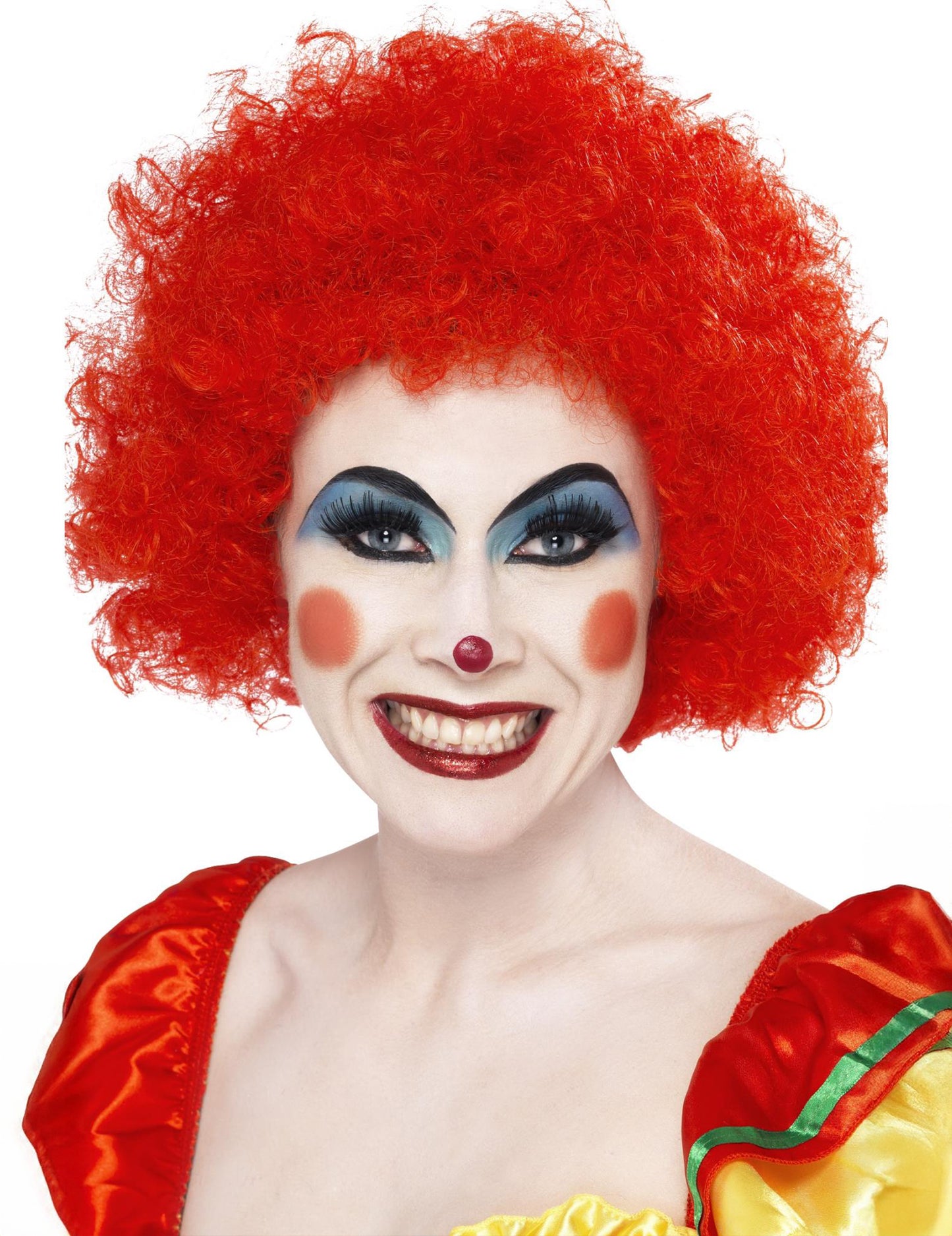 Peruca de clovn roșu confortabil pentru adulți
