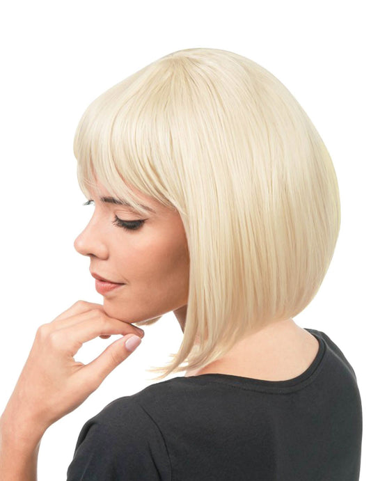 Perucă coafabilă pătrată blondă de lux pentru femei