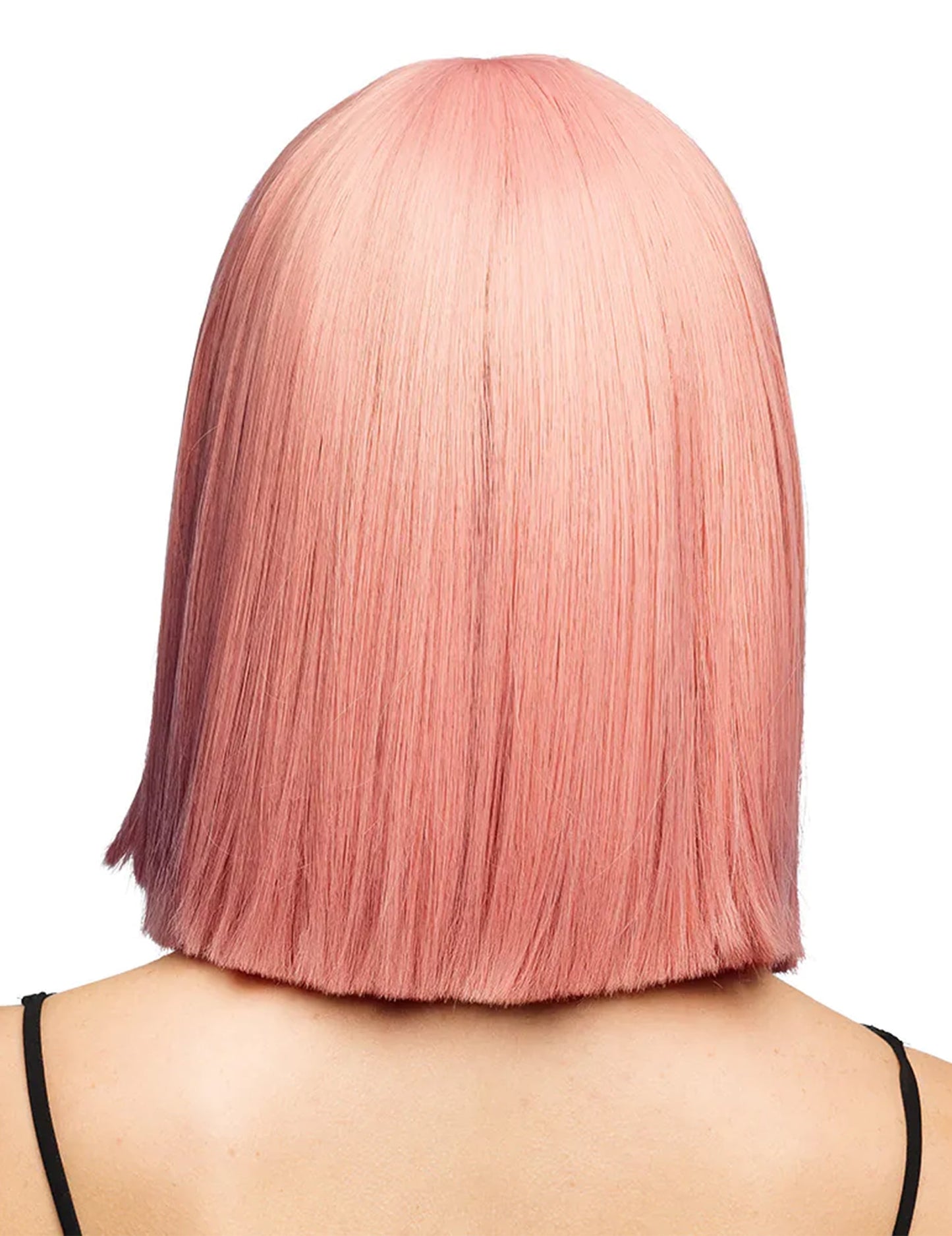 Perucă coafabilă pătrată roz pastel lux pentru femei