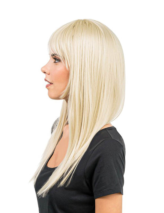 Perucă lungă blondă, de lux, coafabilă pentru femei
