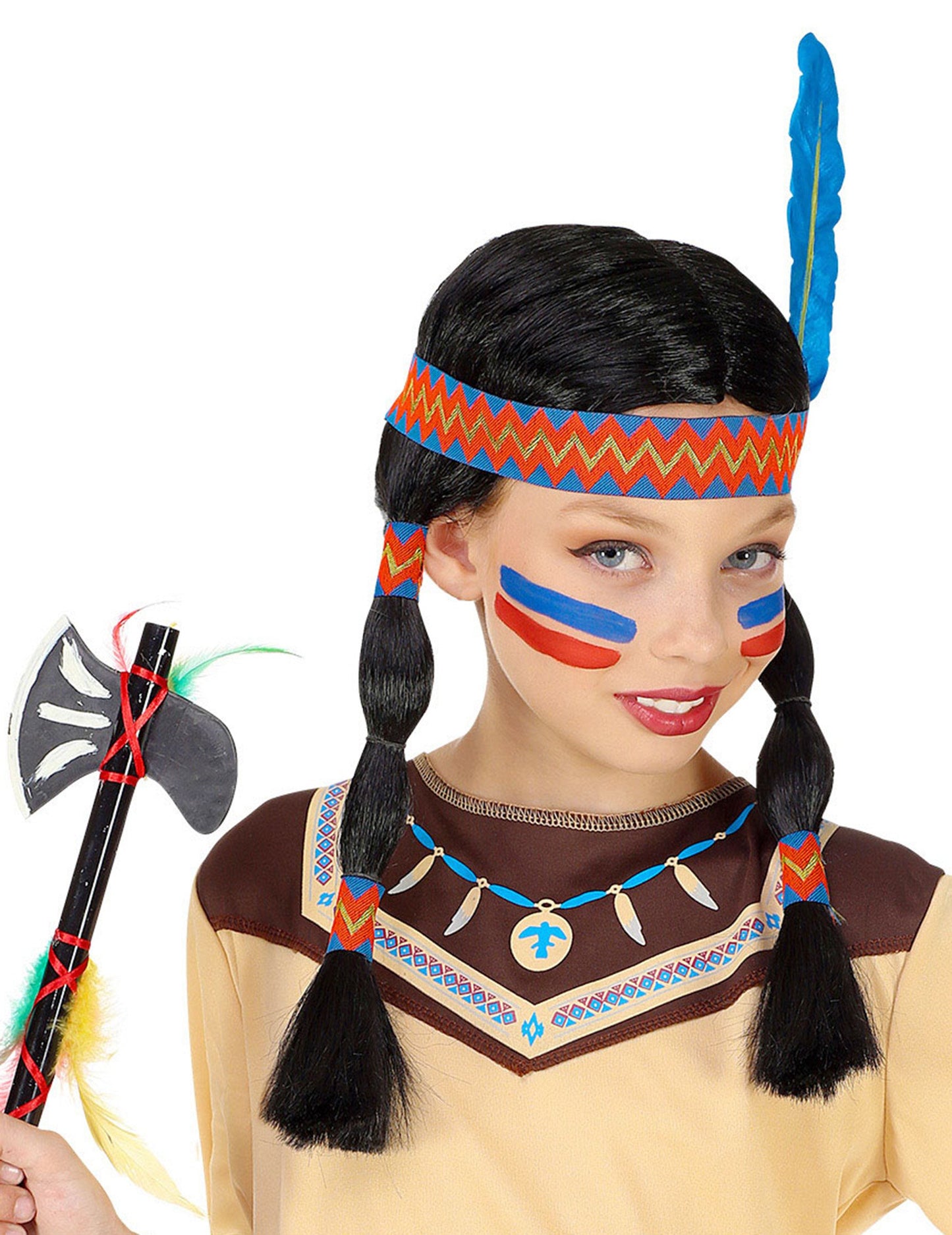 Peruca indiană cu bandă și stilou