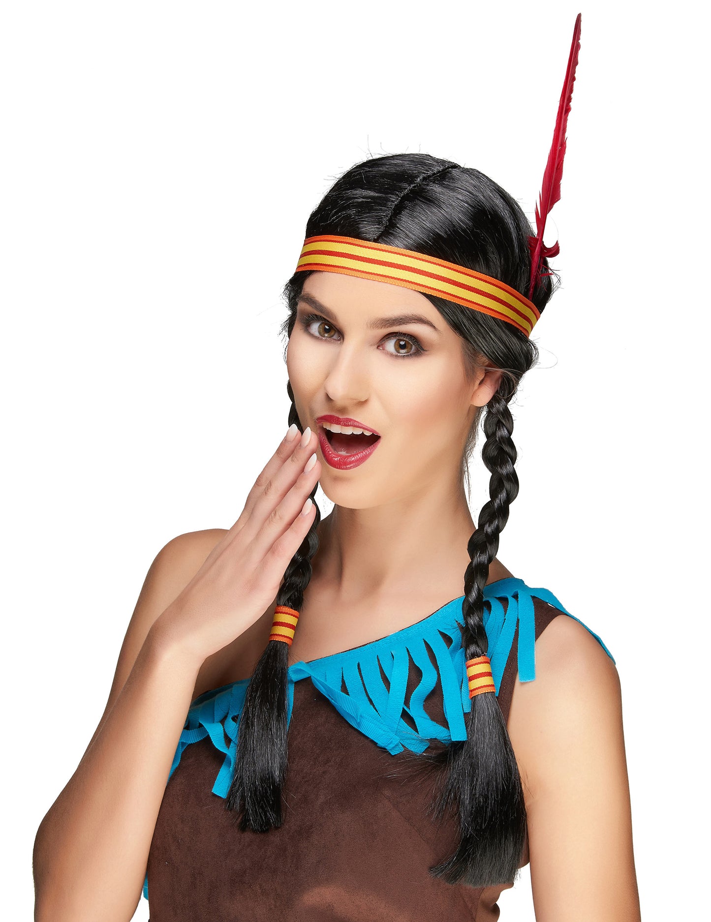 Peruca indiană cu pene feminin