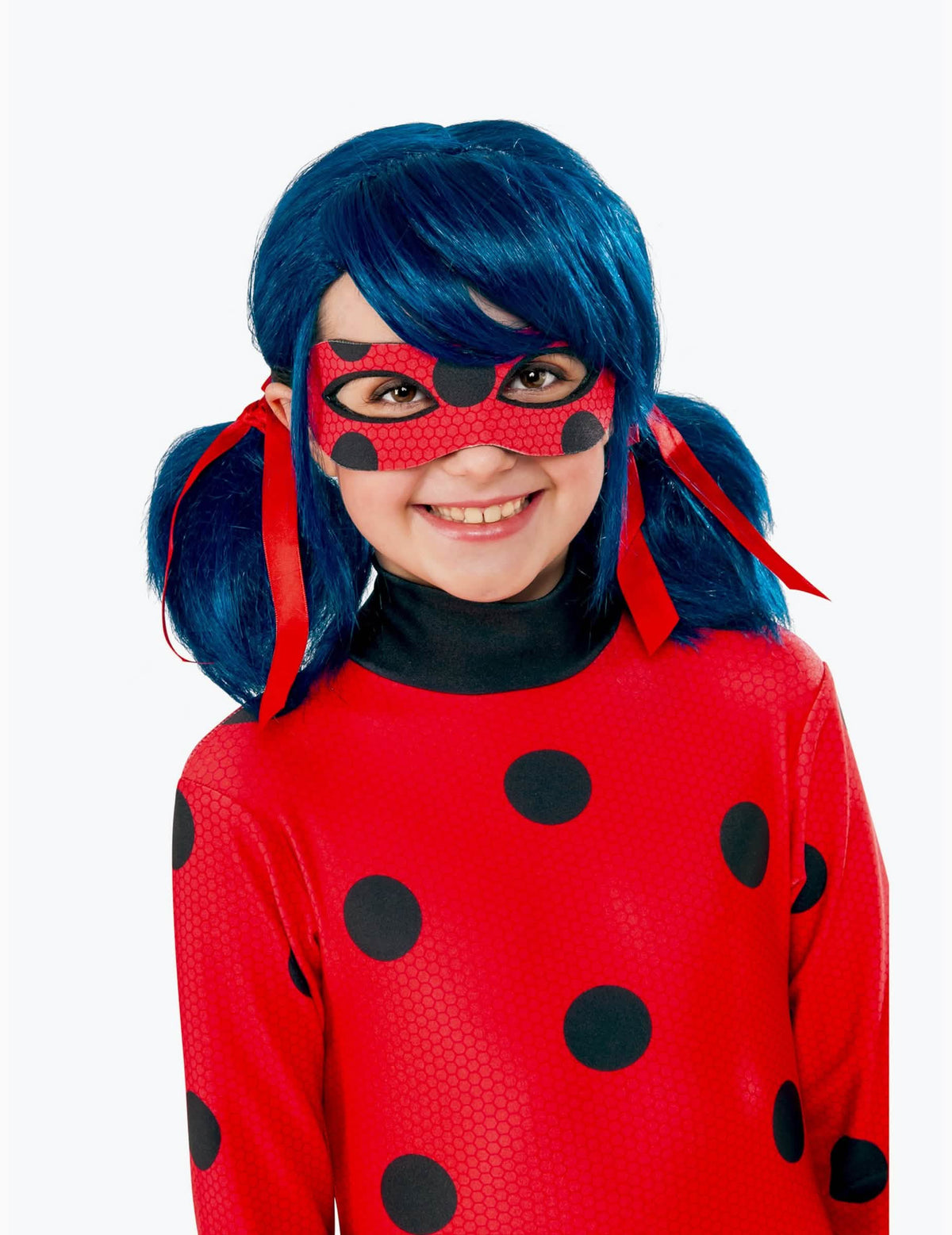 Vedere din față a perucii Ladybug pentru fată