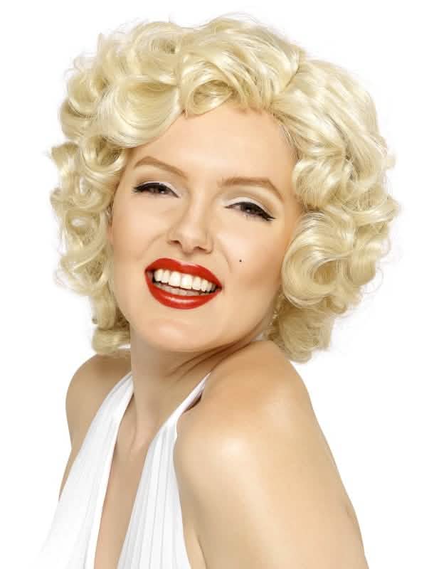 Perucă Marilyn Monroe pentru femeie blondă, buclată