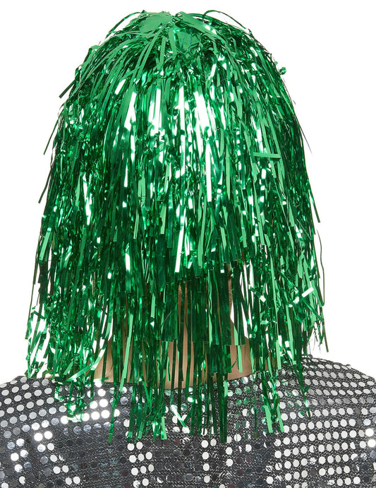 Peruca de metal verde pentru femei