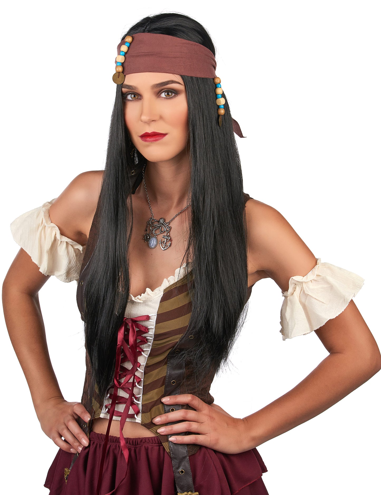 Peruca neagră pentru pirați adulți