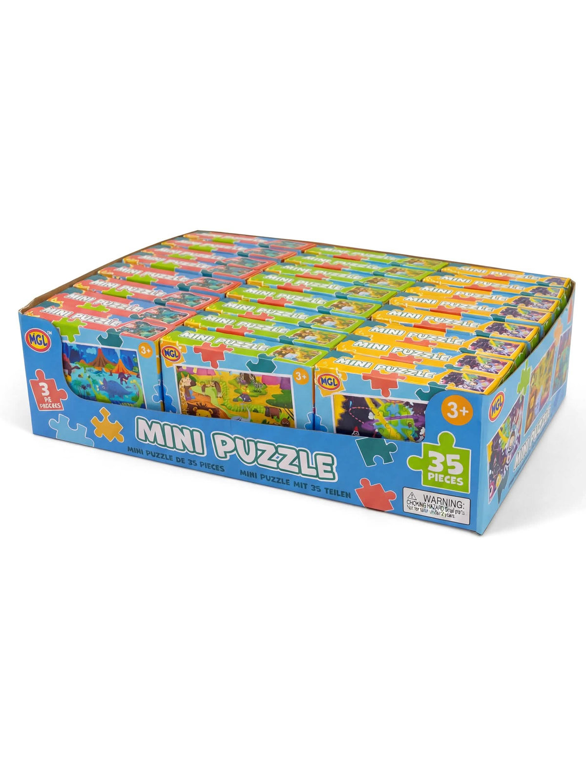 Prezentator de cutii cu puzzle mic cu teme dinozauri, spațiu și animale pentru copil