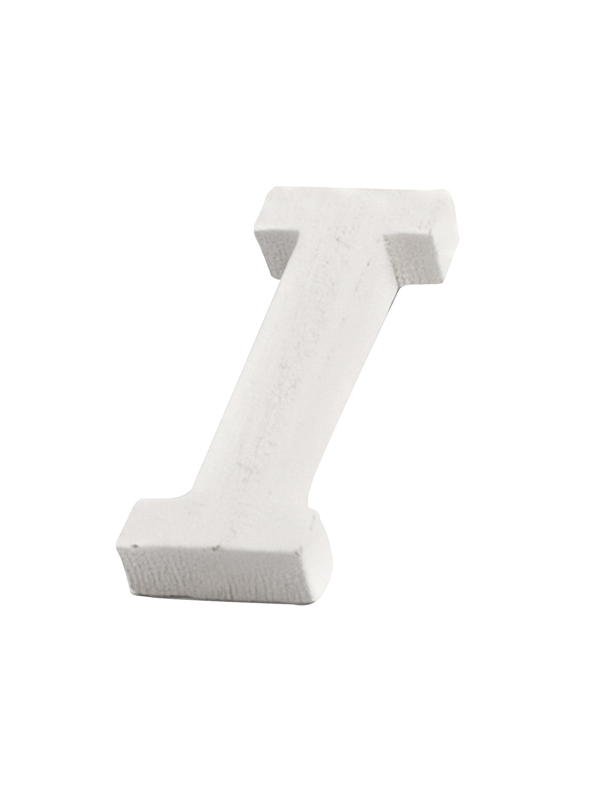 Lettre i en bois pour décoration personnalisée blanc