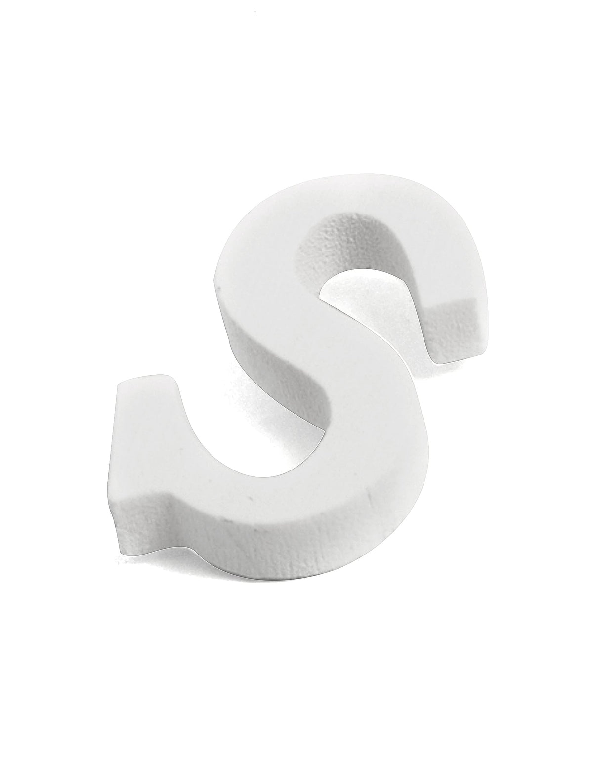 Petite lettre s décoration de fête en bois blanc
