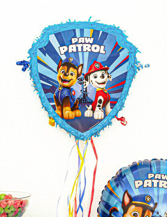 Piñată albastră cu șnururi de tras Patrula Cățelușilor 33cm x 38cm x 9cm