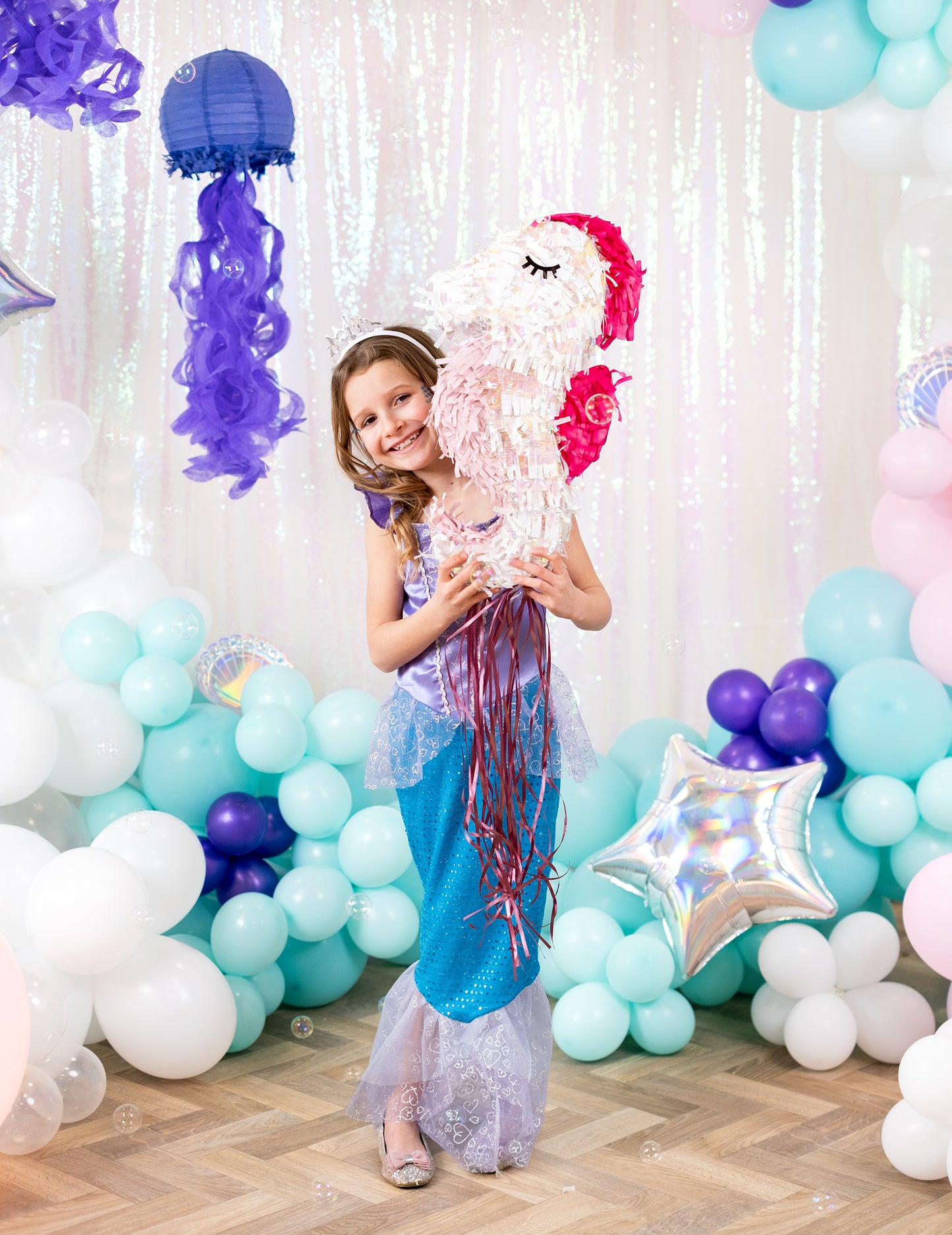 Piñata hipocampus iridescent 53 cm